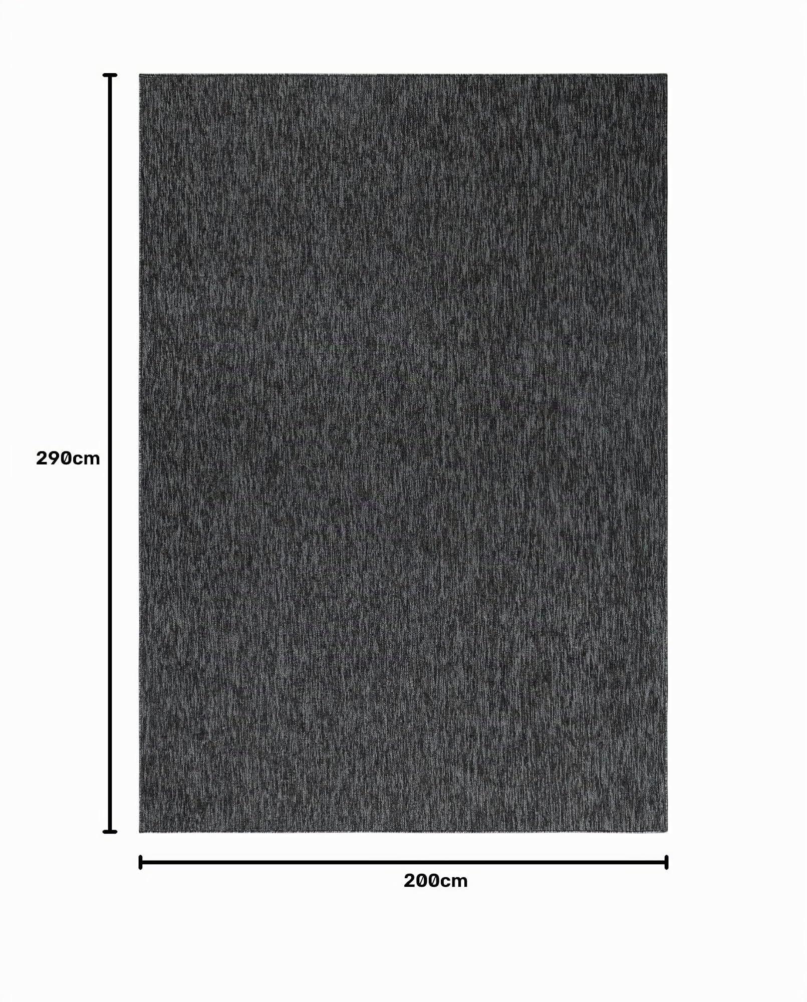 Carpetsale24 Teppich 200x290 cm Anthrazit, Einfarbiger Kurzflor Schlingenteppich für großes Wohnzimmer, Esszimmer oder offenen Wohnbereich, Modern, robust & pflegeleicht
