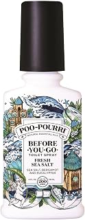 Poo-Pourri Before-You-Go Toilet Spray Fresh Sea Salt 4oz - Traps Odors Instantly, Plant-Based Essential Oils, Up to 200 Uses for Home or Office