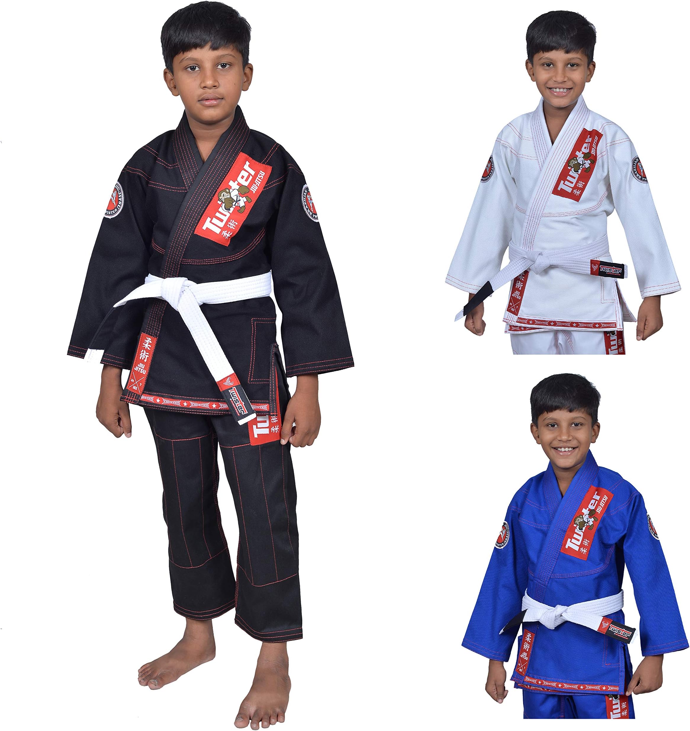 Youth Brazilian Jiu Jitsu Gi | Preshrunk Ultra Light Fabric Youth BJJ Gi | Comes with FREE White Belt