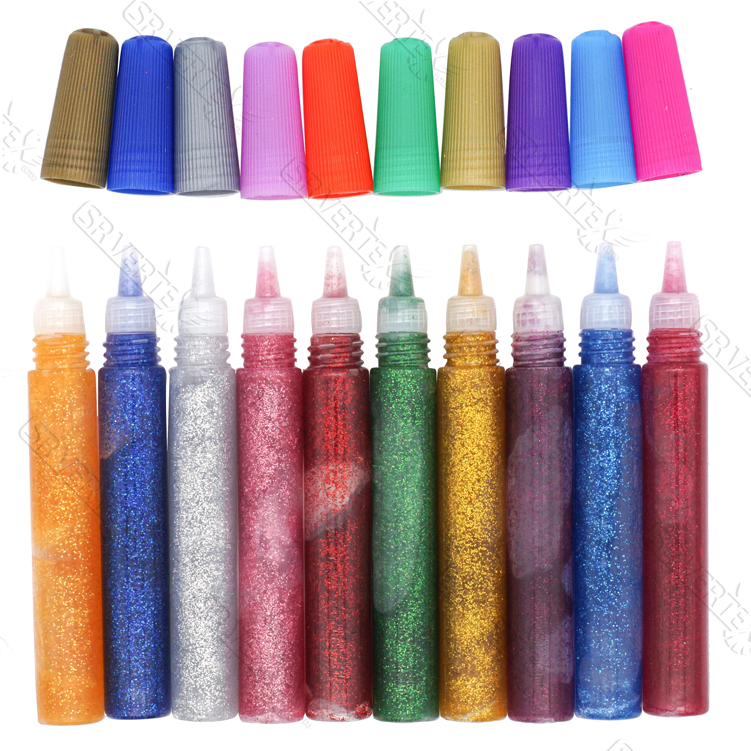15 penne con colla glitterata per bambini, atossiche e lavabili, per arti e mestieri, creazione di biglietti, slime, progetti fai da te, forniture artigianali per bambini dai 3 anni in su