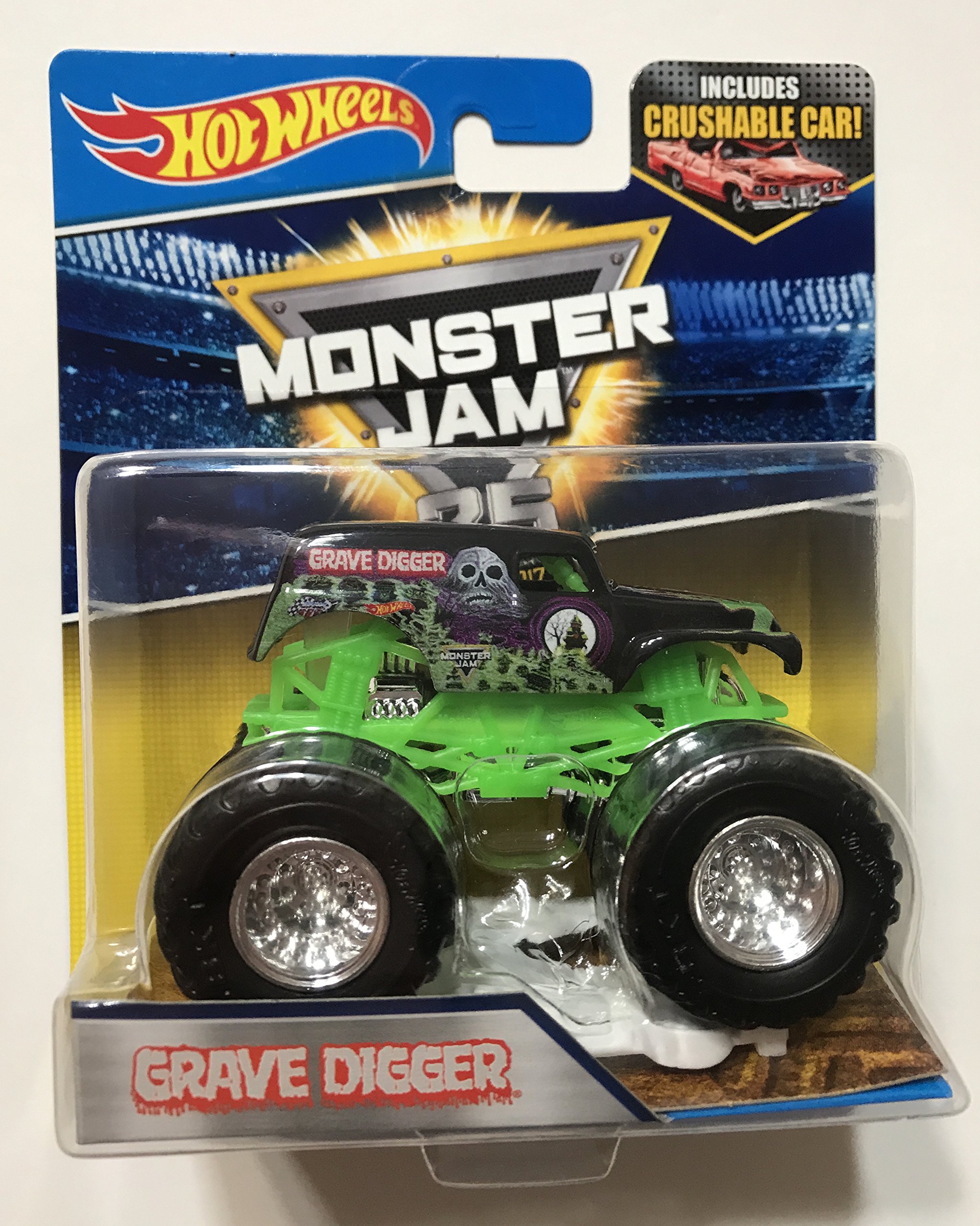 Hot Wheels Monster Jam 2017 25th Anniversary Grave Digger Includes