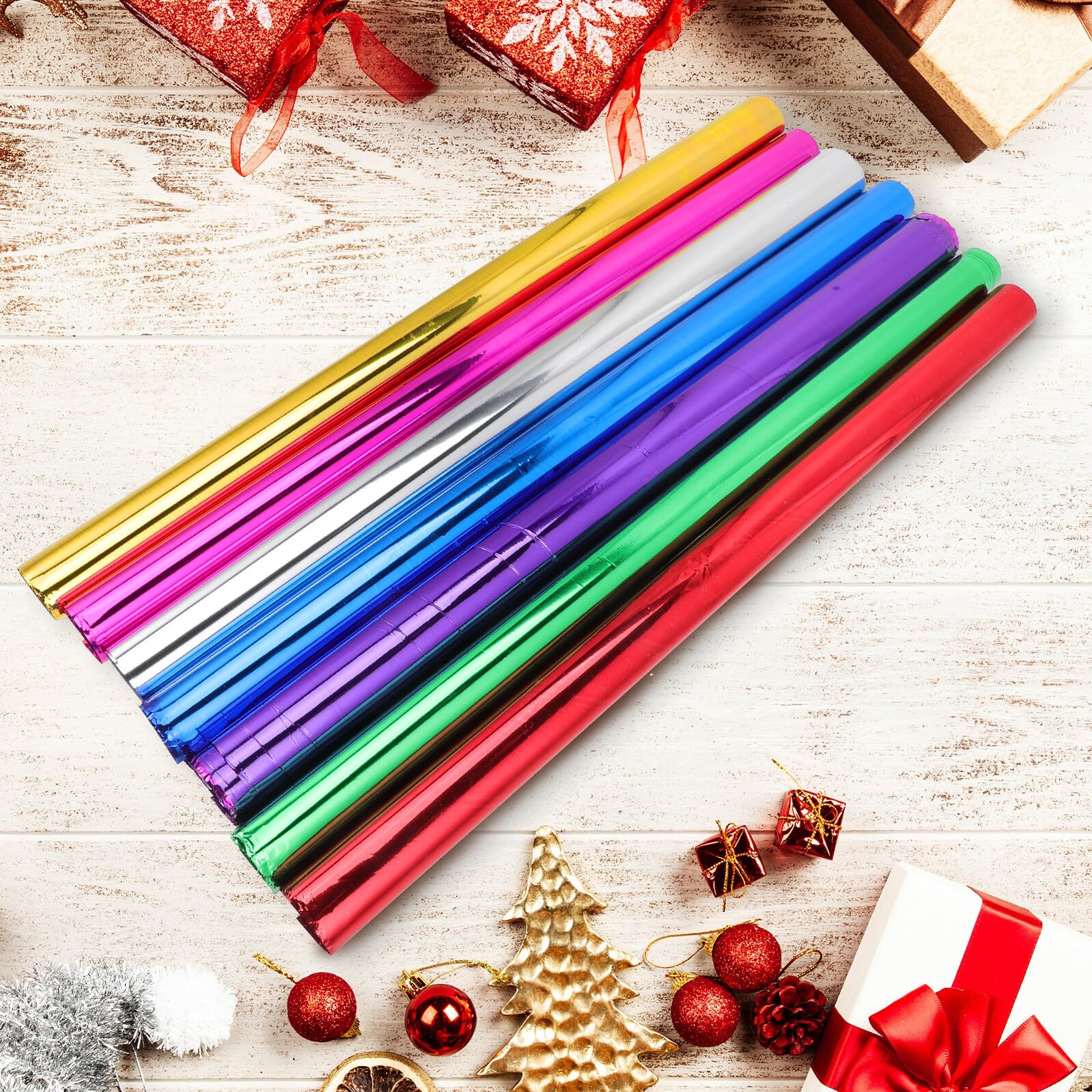 UPKOCH Geschenkpapier 70 Blatt Großpackung Buntes Bastelpapier mit Glanzfinish Strapazierfähiges Verpackungspapier für Partys Blumensträuße und Geburtstagsfeiern