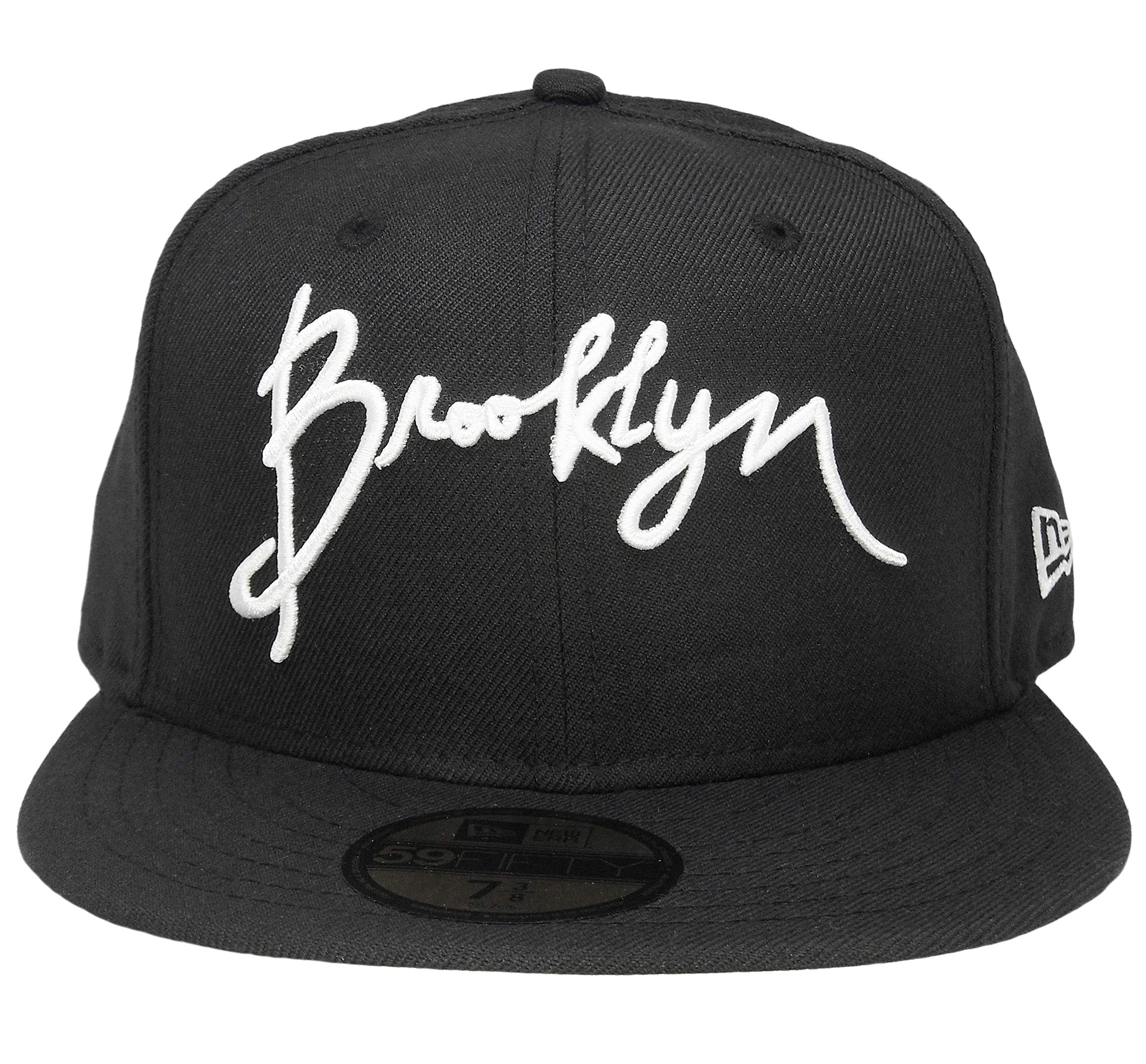 Script Brooklyn New Era 59Fifty Basic Fitted Hat - Black, White