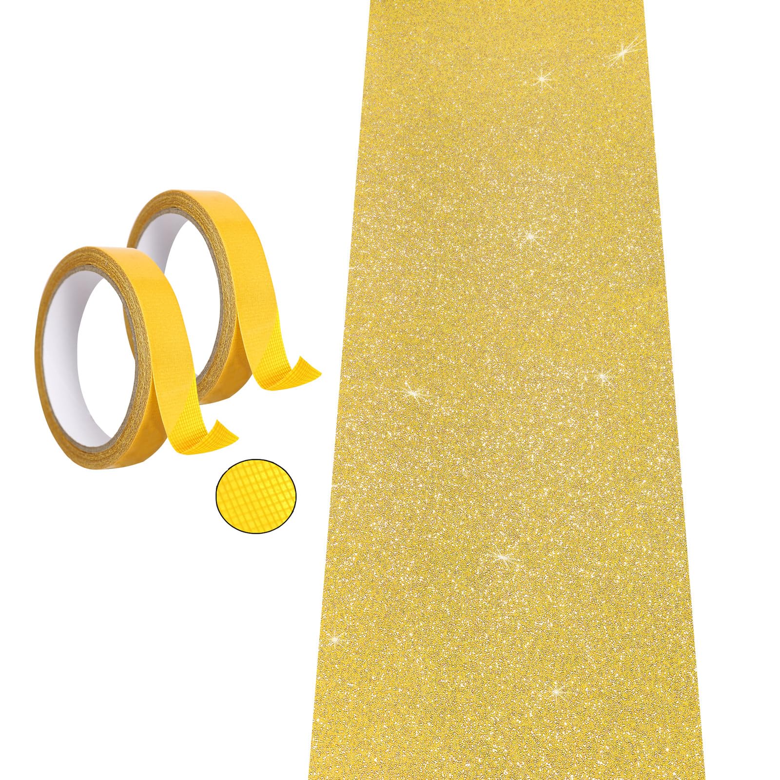Tapis de couloir doré pailleté anti-grisaille pour illuminer un mariage ou un couloir de Noël