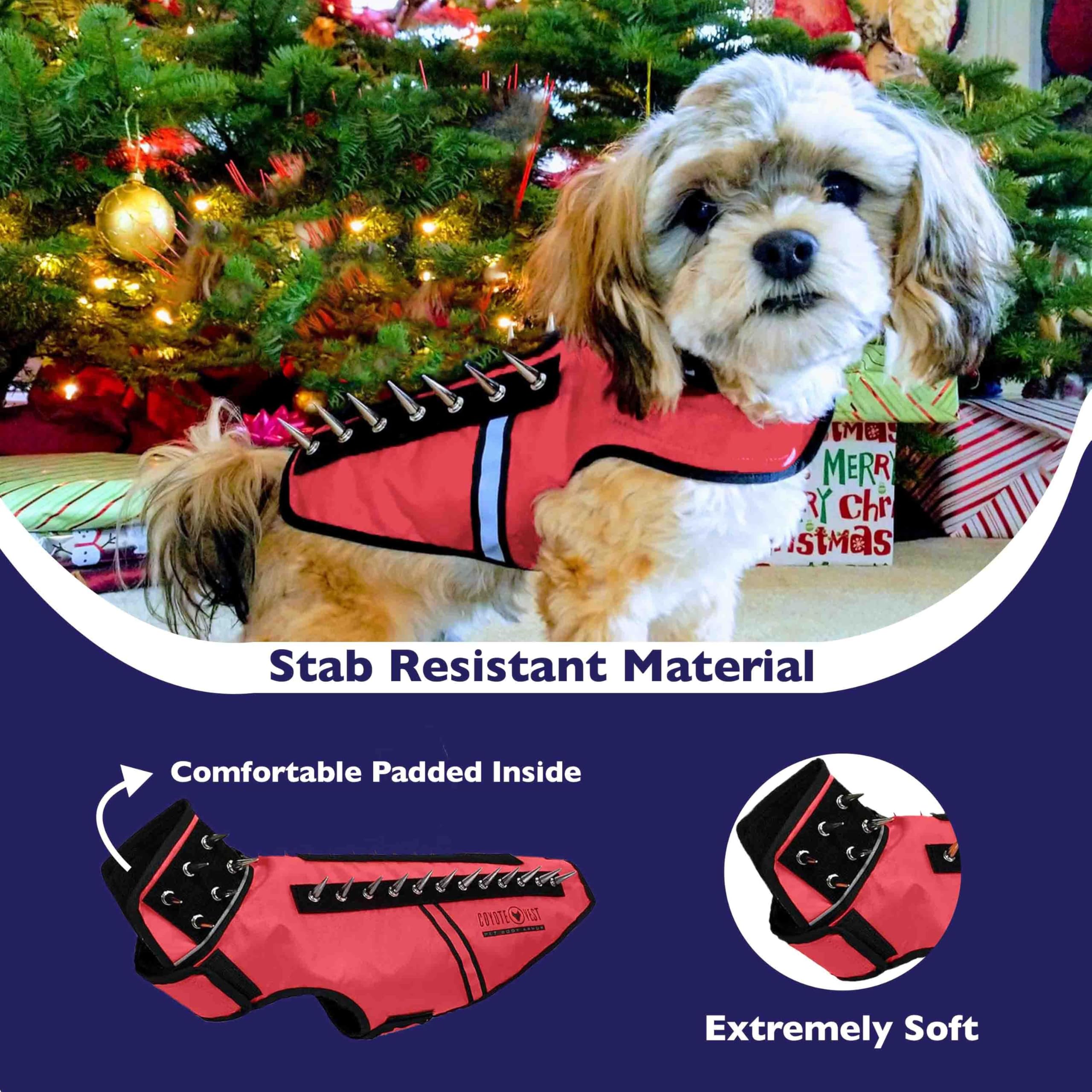 CoyoteVest SpikeVest Dog Harness Vest for Small Dogs Reflective Dog Vest with Spikes to Shield Your pet from Coyotes - Image 2