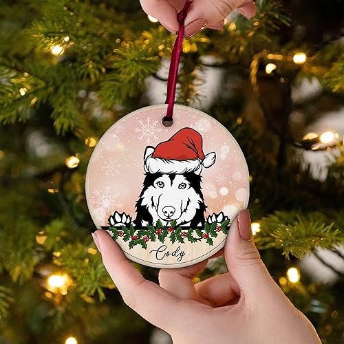 Miniatura 8 de Adornos de Navidad personalizados 2023, adornos de Navidad personalizados con foto y texto, adorno para colgar en el árbol de Navidad, regalos para