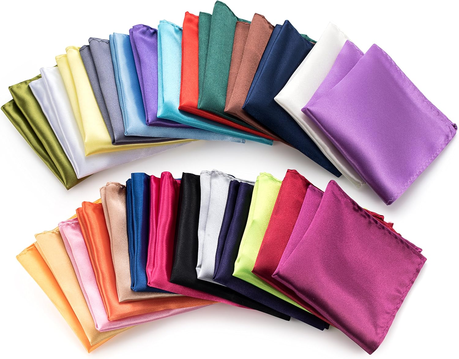 Farmunion Mens Pocket Square Handkerchief for Wedding Party, Solid Colors (26 Pieces)