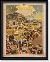 Vista 42 de Poster Master Póster de mapa vintage – Impresión artística de pared sin marco de 8 x 10 pulgadas – Nuevo mapa del mundo – mapa de Gleason de tierra