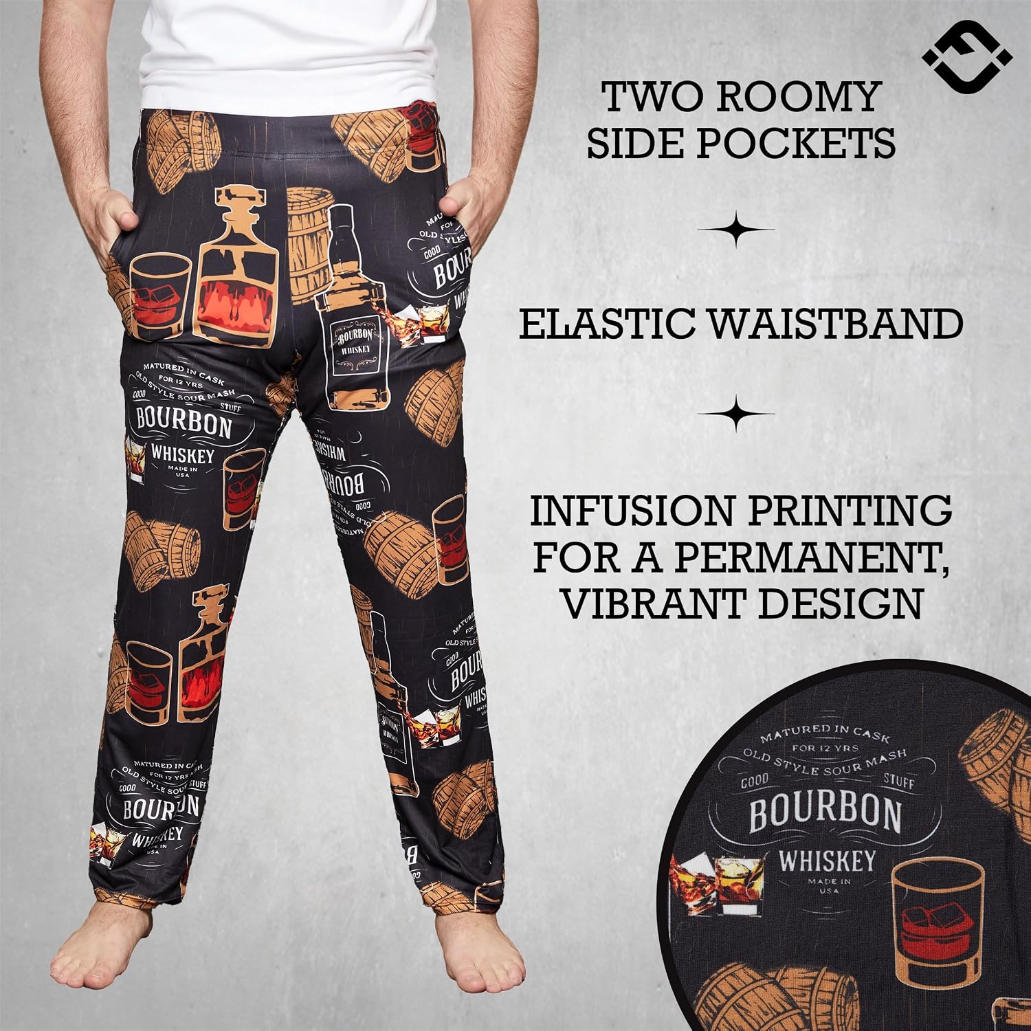 Funky Junque Men’s Funny Pajama Pants – Soft Lounge Sleep Novelty PJ Bottoms with Deep Pockets, Great for Men