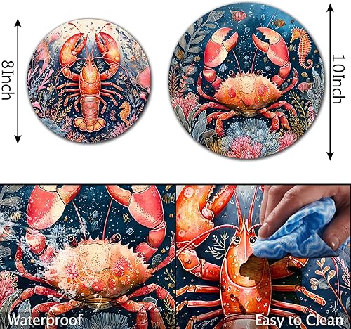 Miniatura 51 de Juego de 4 fundas bohemias para quemadores de estufas eléctricas, fundas redondas para quemadores de estufas de gas, 8 y 10 pulgadas, fundas