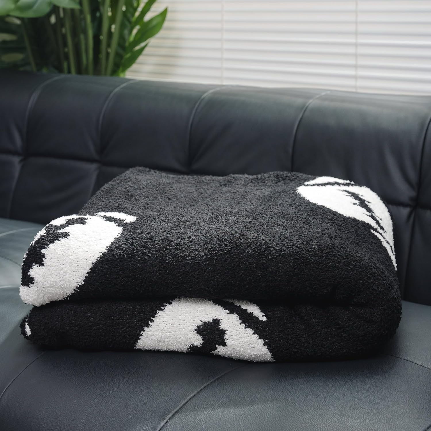 Soft Football Pattern Blanket Cozy Throw Blanket Perfect for Home Decor and Gift Giving, Rugby Sports Blanket Plush Bedding Created for Adults, Black, 50"x60" - Image 4