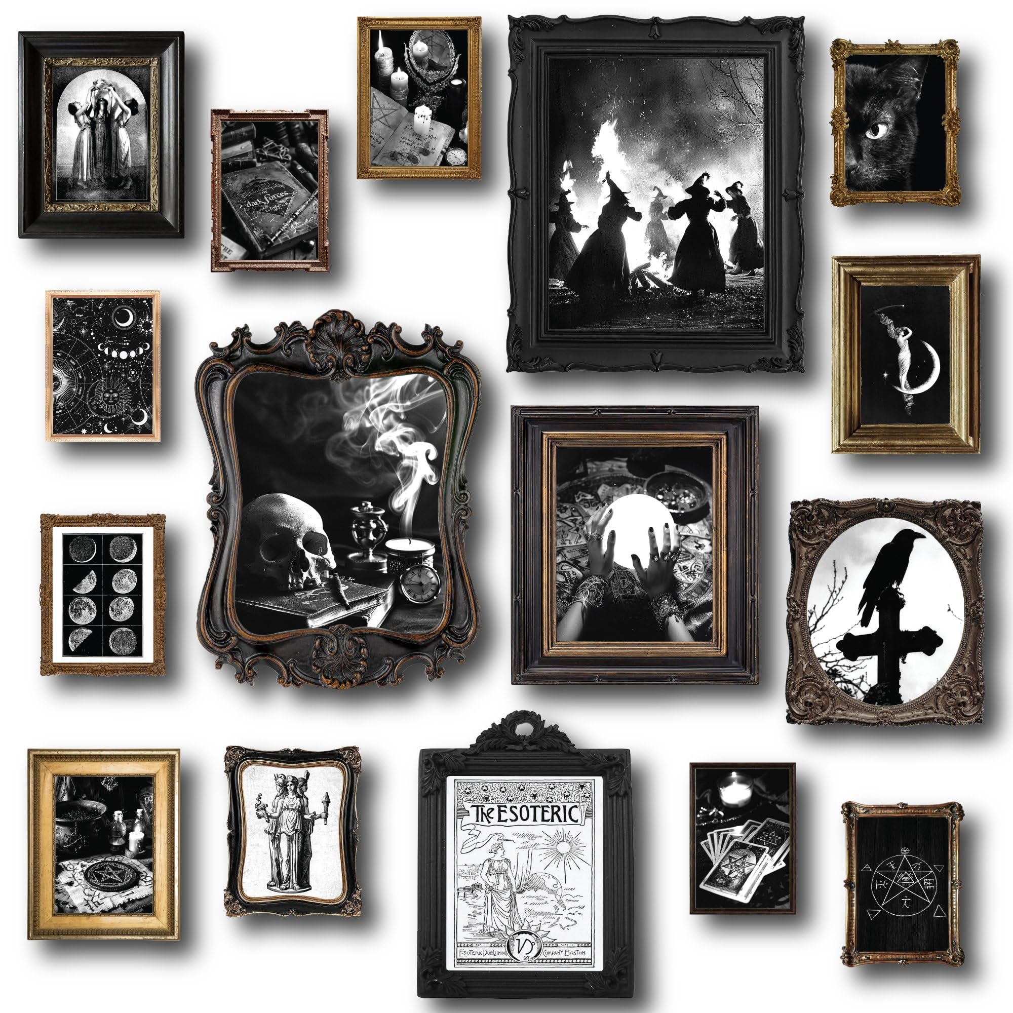 Amazon.com: EXCOOL CLUB Gothic Home Decor Aesthetic - 16 Pcs Goth Wall ...