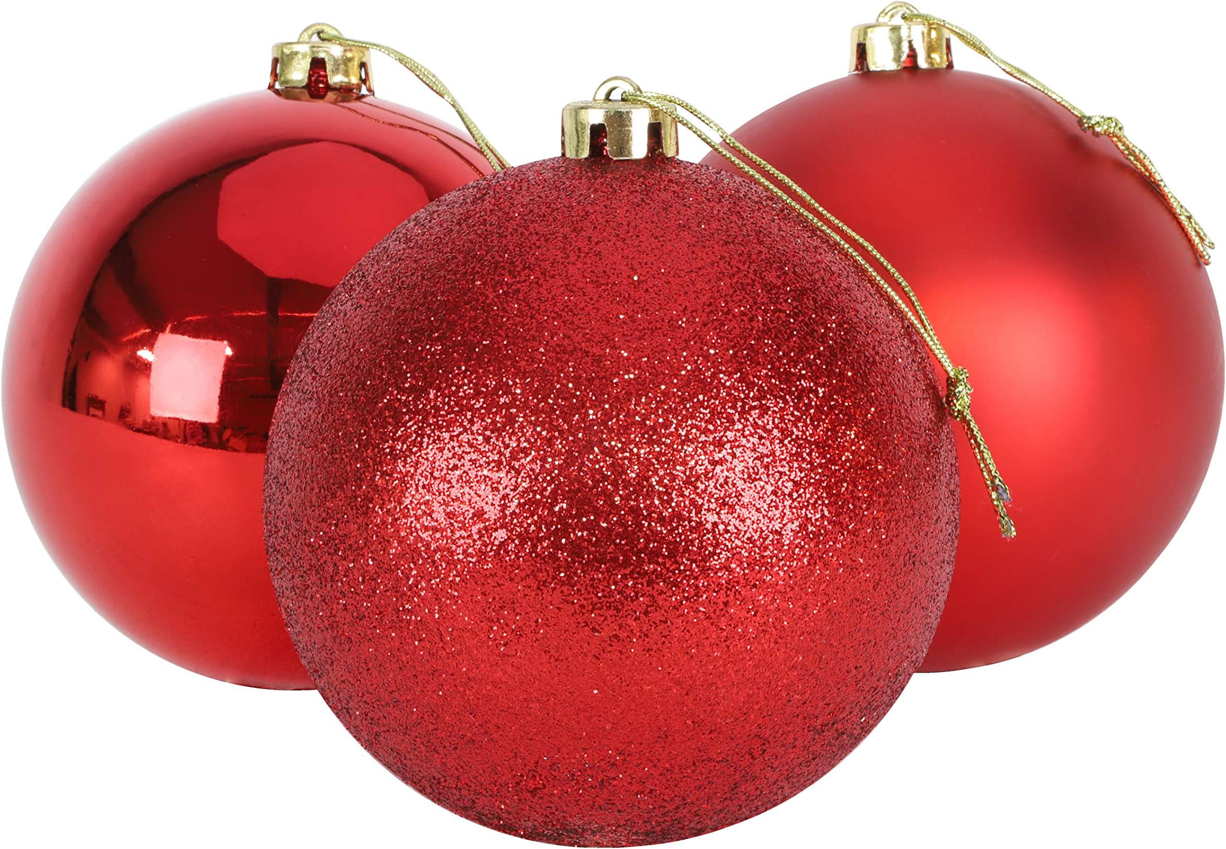 Lot De 30 Boules De Noel Rouge Dore - Boules Sapin De 5,8 Cm - Boules
