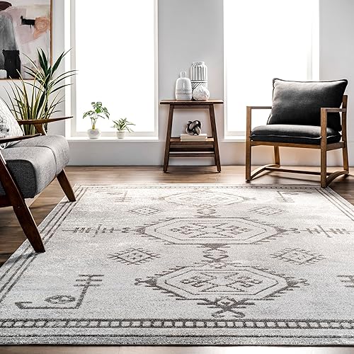 Miniatura 9 de nuLOOM Kyleigh - Alfombra lavable a máquina, 2 pies 6 pulgadas x 8 pies, color gris