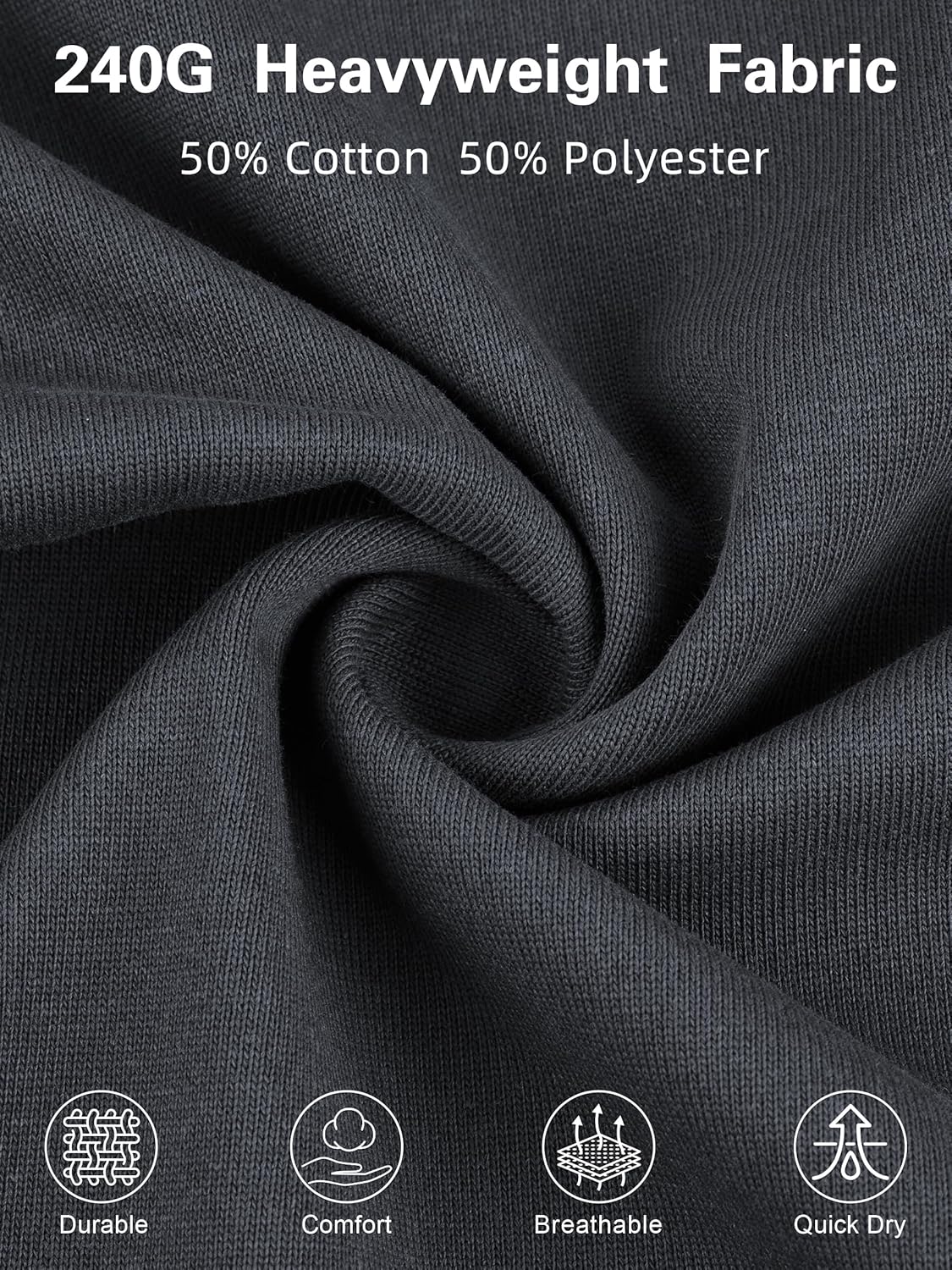 Men's Loose Fit Heavyweight Work Long Sleeve T-Shirts Comfort Pocket Tee(Regular&Tall) - Image 5