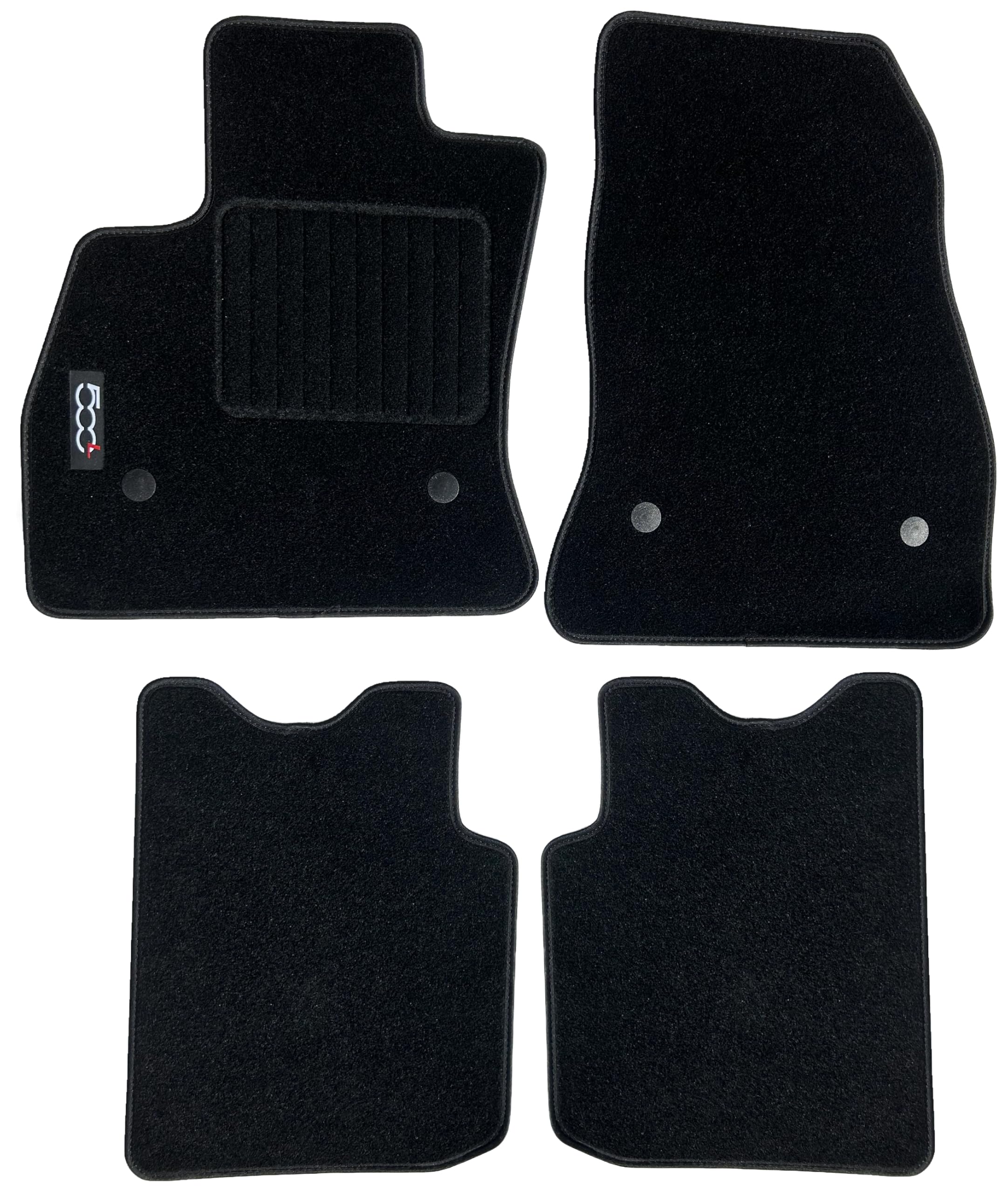 Tapis De Sol Pour Fiat Panda 2012 Et Hybrid - Noir Avec Logo Brodé, Fixation 2 Broches, Qualité Italienne