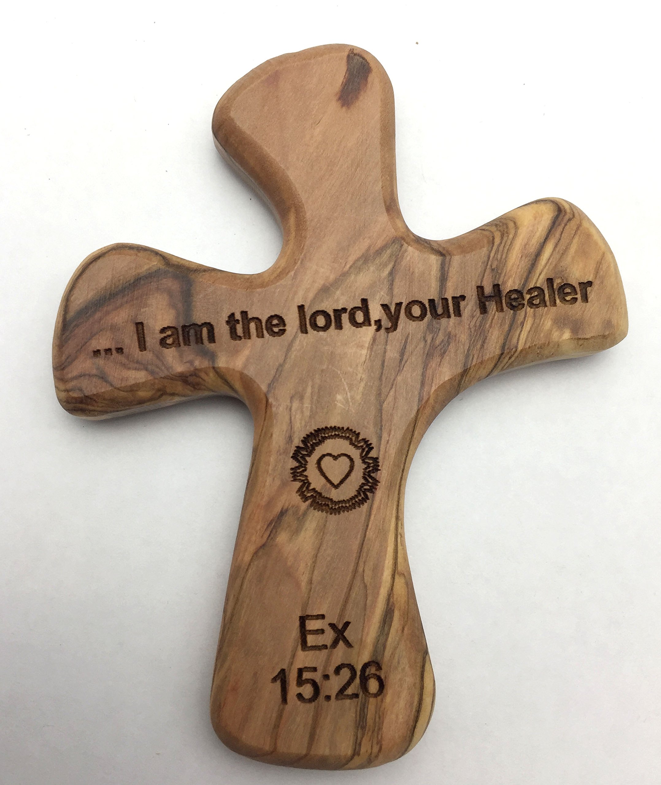 Olive Wood Comfort Healing Clinging Cross Designed to fit your hand