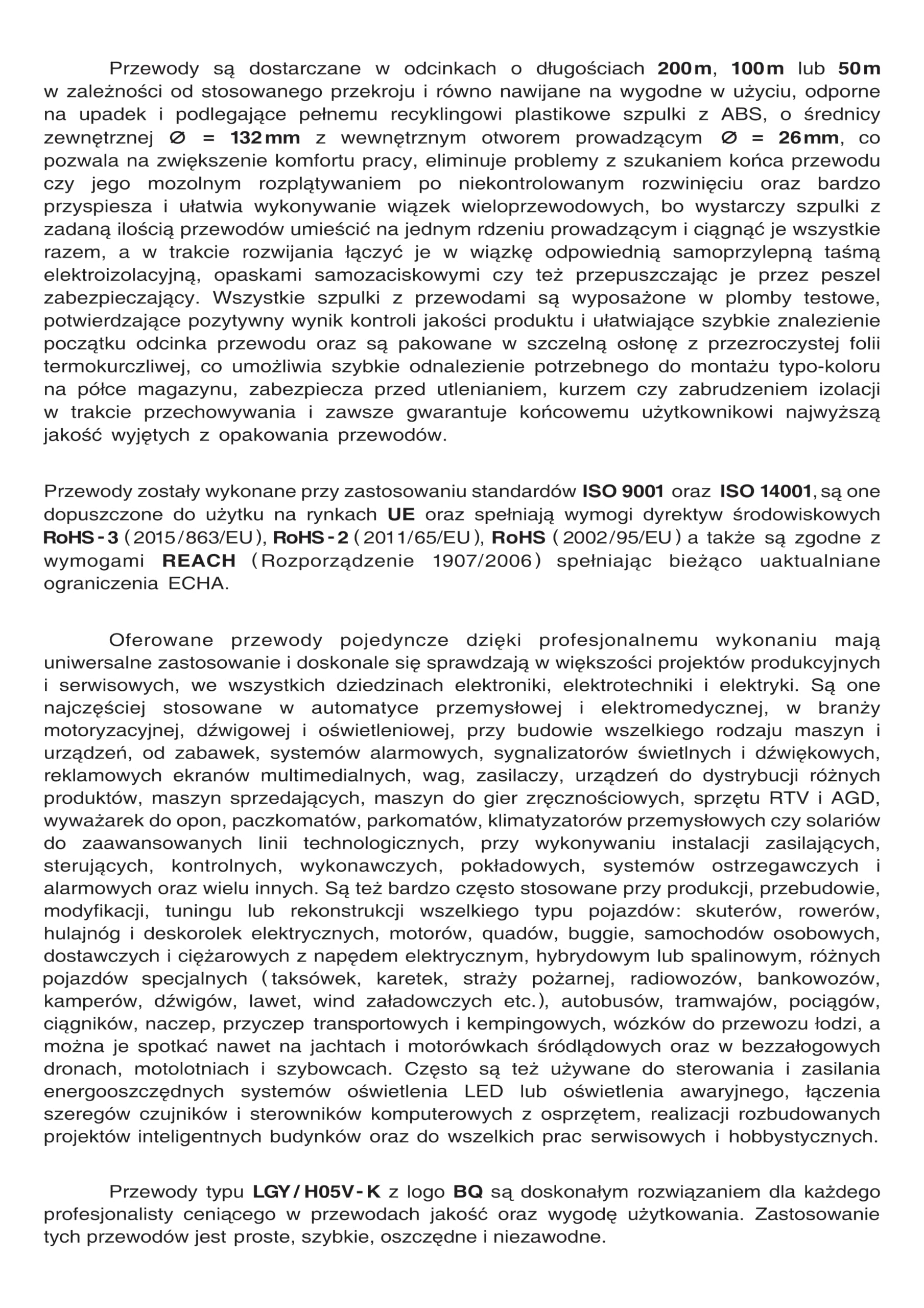 Przewód pojedynczy LGY/ H05V- K 0,75 mm2 100 m Kolor: czerwony/brązowy