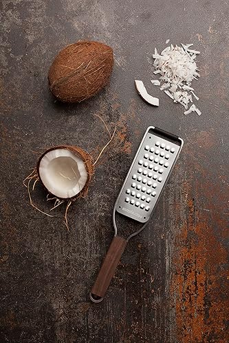 Miniatura 3 de Microplane Master Series - Rallador de queso de hoja extra gruesa con mango de madera y marco de acero inoxidable