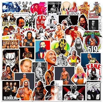 the wrestling sticker for laptop 50 pieces gift for children teenagers adults boys wrestling waterproof vinyl stickers for scrapbooking skateboard car luggage