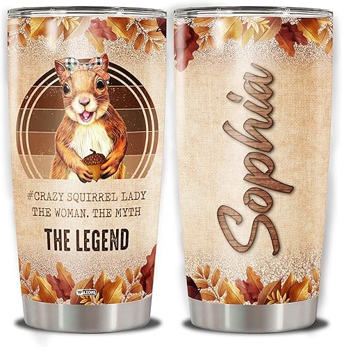 Vista 55 de WAZONE Vaso de café personalizado de 20 onzas y 30 onzas con nombre personalizado para parejas, taza térmica de acero inoxidable, taza de viaje