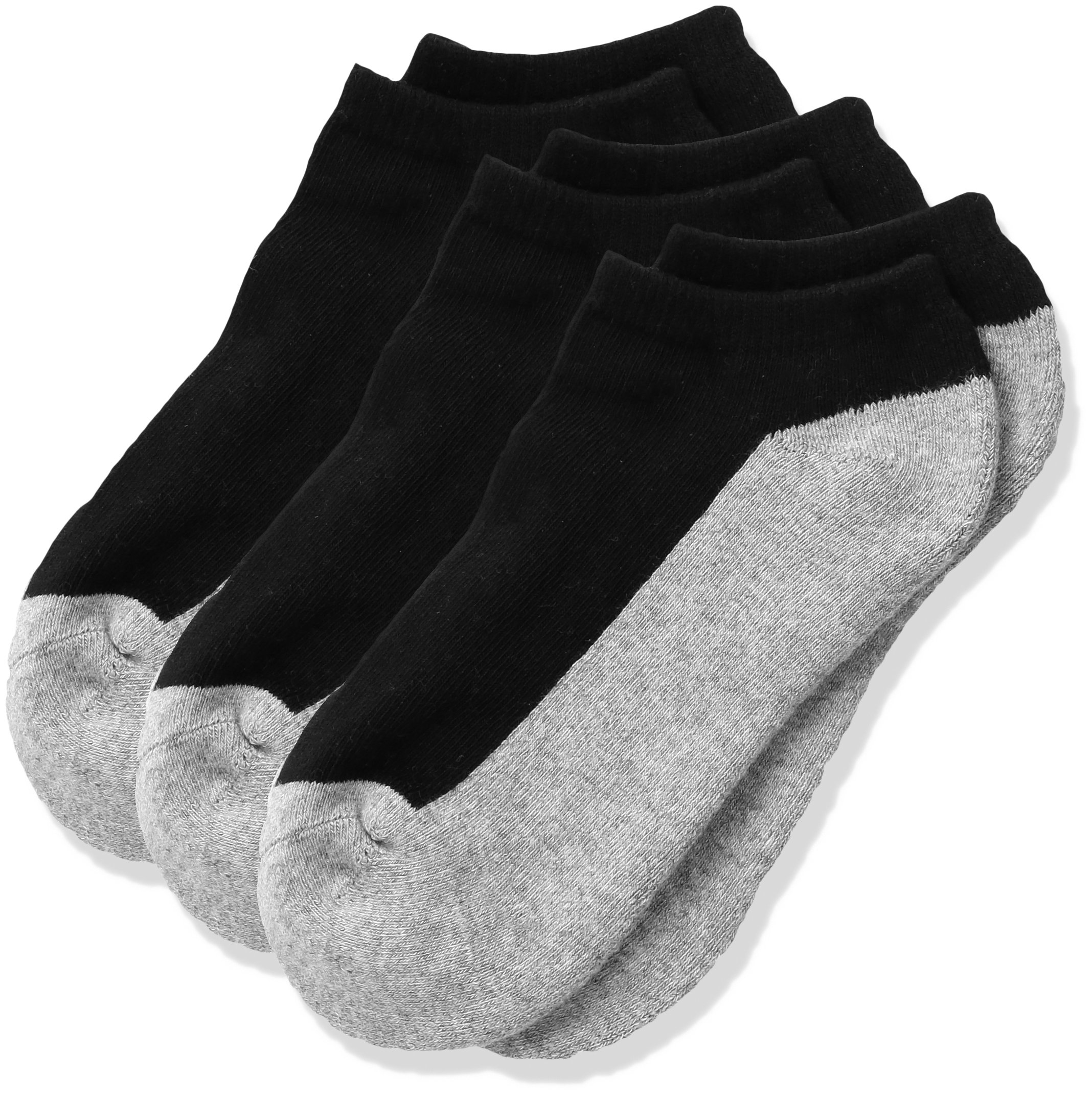 Jefferies Little Unisex Child 3 Pack Sport Quarter Socks (Toddler/Kid) - Black/Gray
