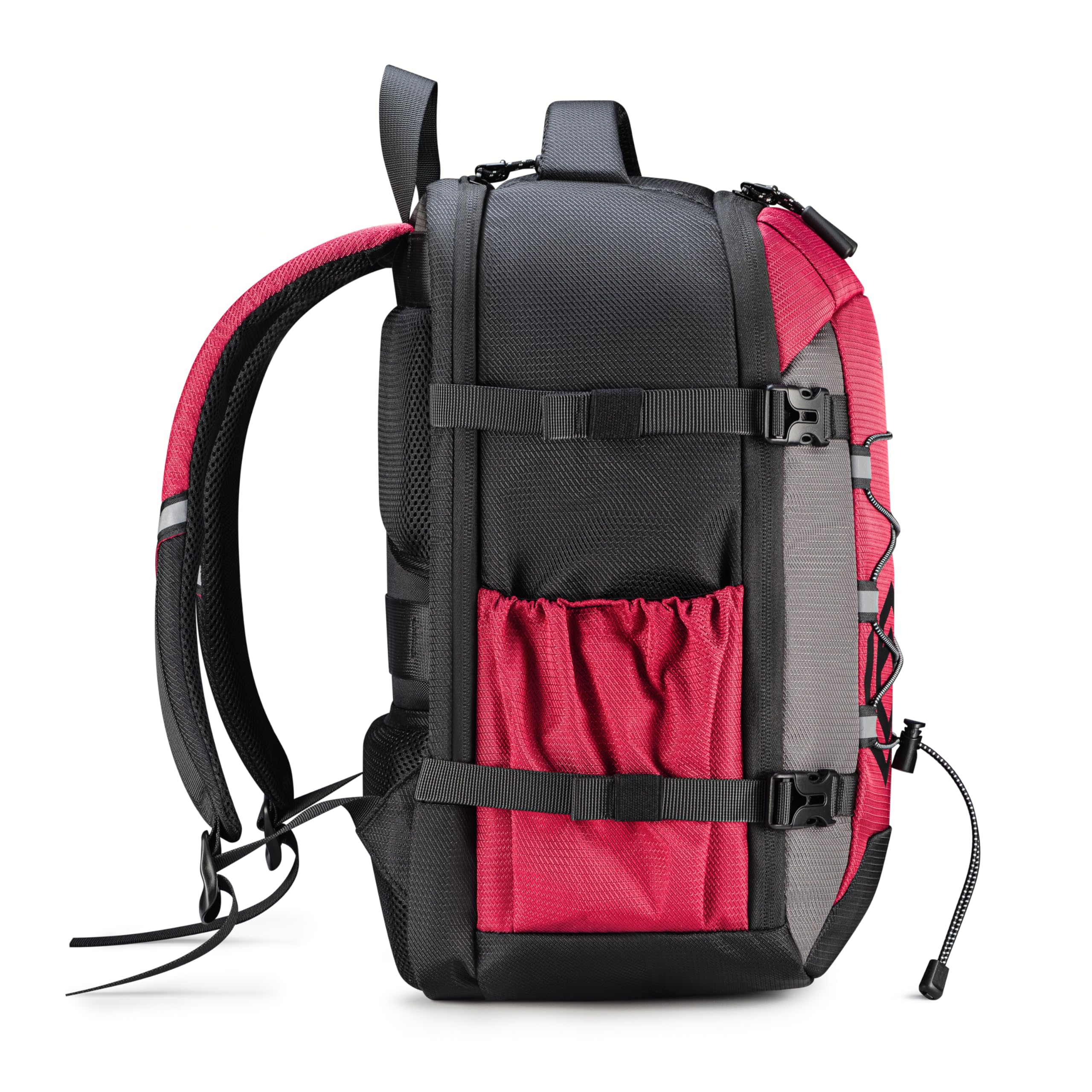 BARRENS Mochila de equipaje de mano, 40 x 30 x 20 cm, impermeable para Wizzair, Eurowings, equipaje de cabina de 23 L con compartimento para portátil, rojo, 23