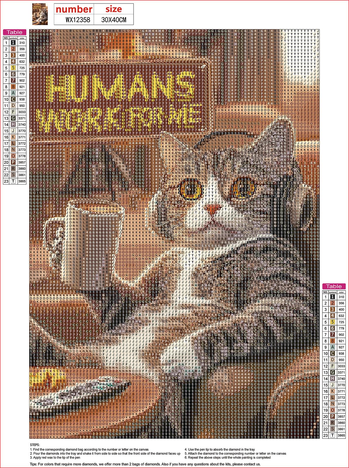 Kit Pittura Diamanti 5D Gatto E Amaca - Diamant Painting Rotondo Per Adulti, 30x40cm, Decorazione Casa - Foto 12