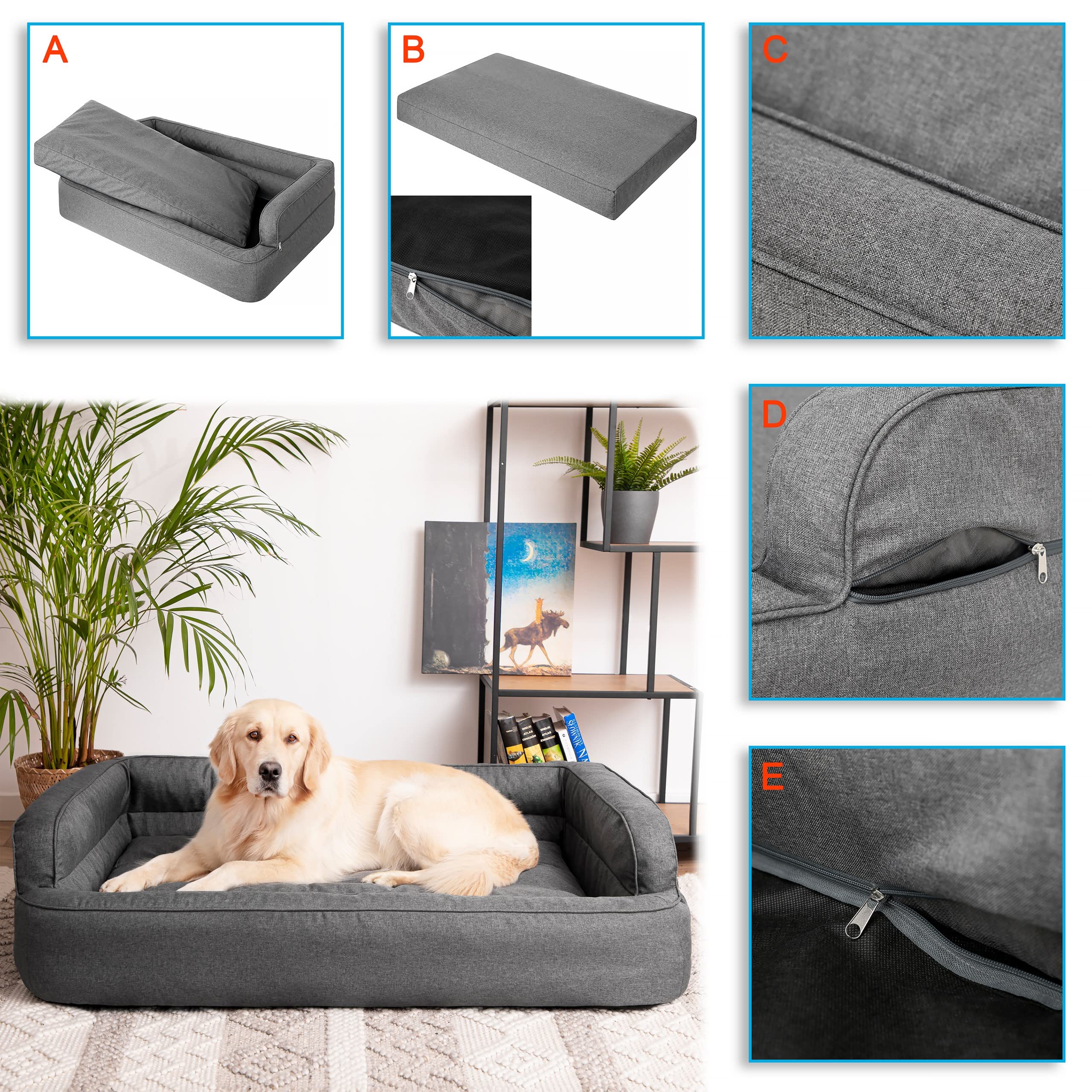 Letto Per Cani Xl Cuccia Per Cani E Gatti Divano Con Fodera