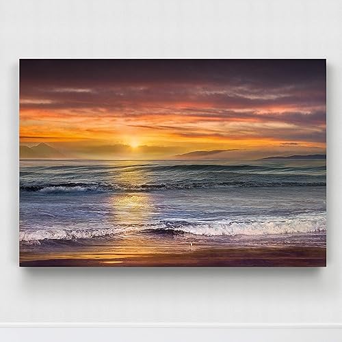 Miniatura 4 de Renditions Gallery -Lienzo impreso para pared, diseño de playa de Descanso del atardecer, galería, moderno, decoración del hogar, listo para colgar,