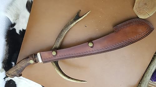 Miniatura 7 de SW-002 Espada de acero de Damasco, Gladio vikingo forjado a mano, espada de gladiador ranurada en sangre