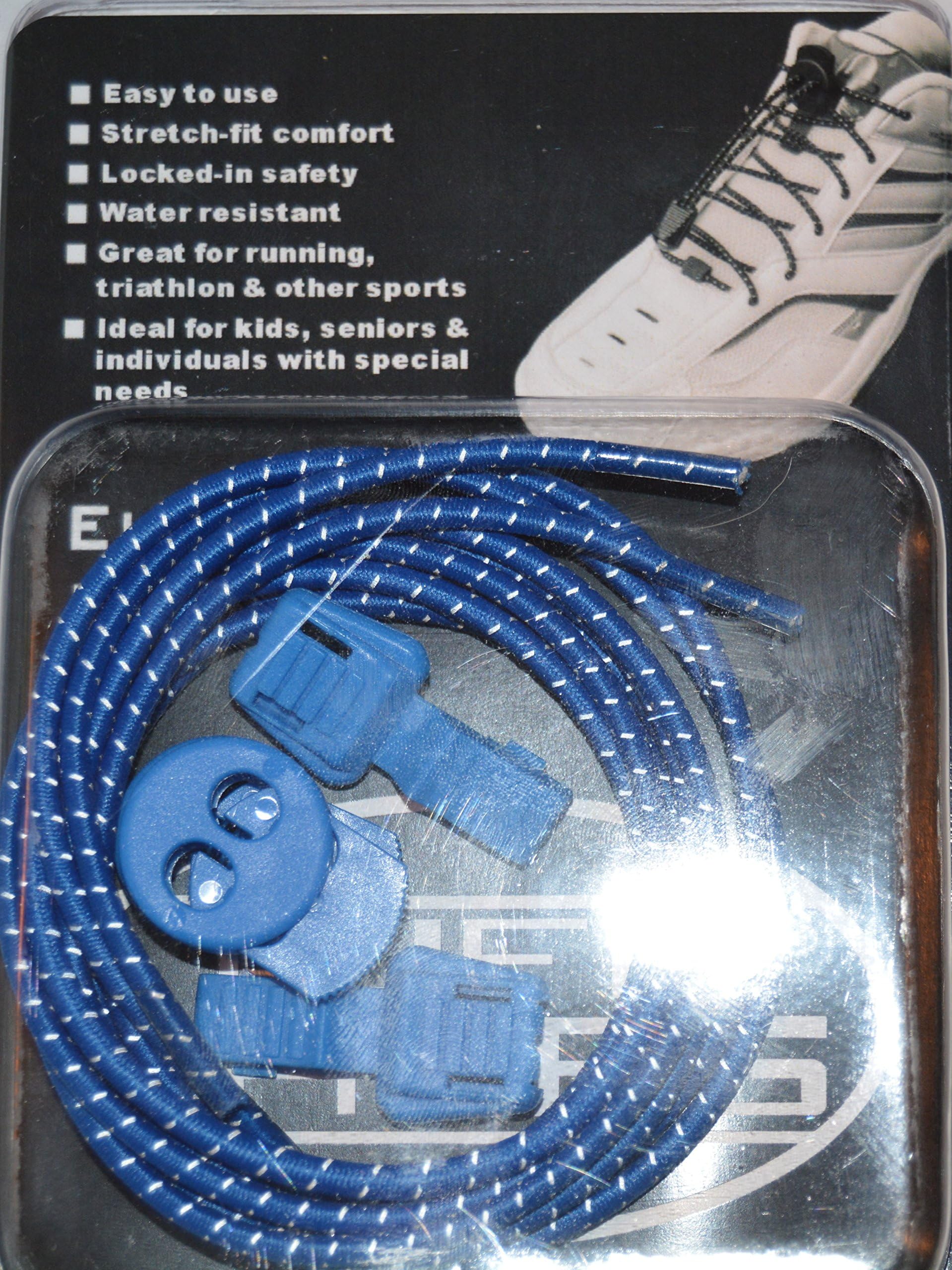 Locking Reflective Elastic No Tie Shoe Laces System