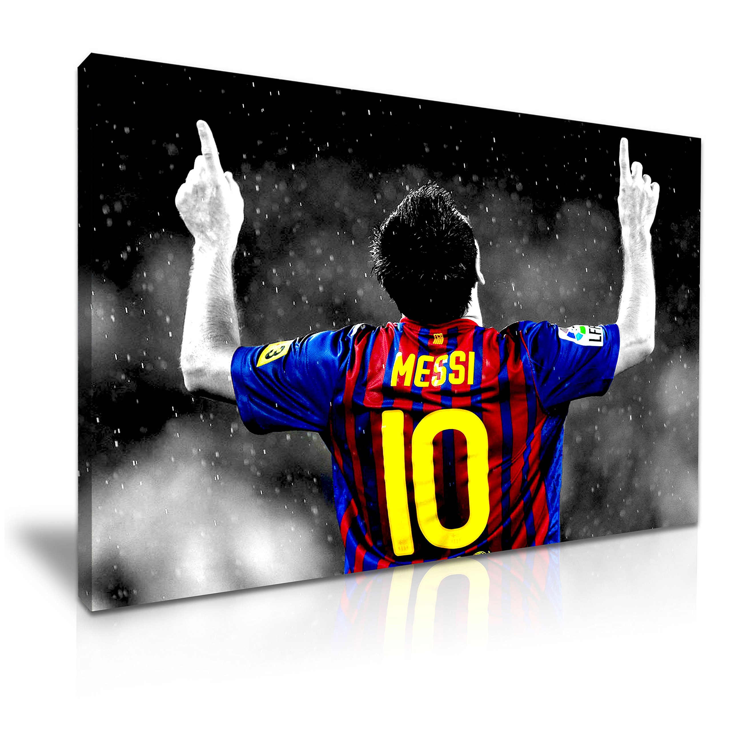 Yes Art Red Lionel Messi Icon Canvas Wall Art Picture Print 76 Cm X 50 Cm