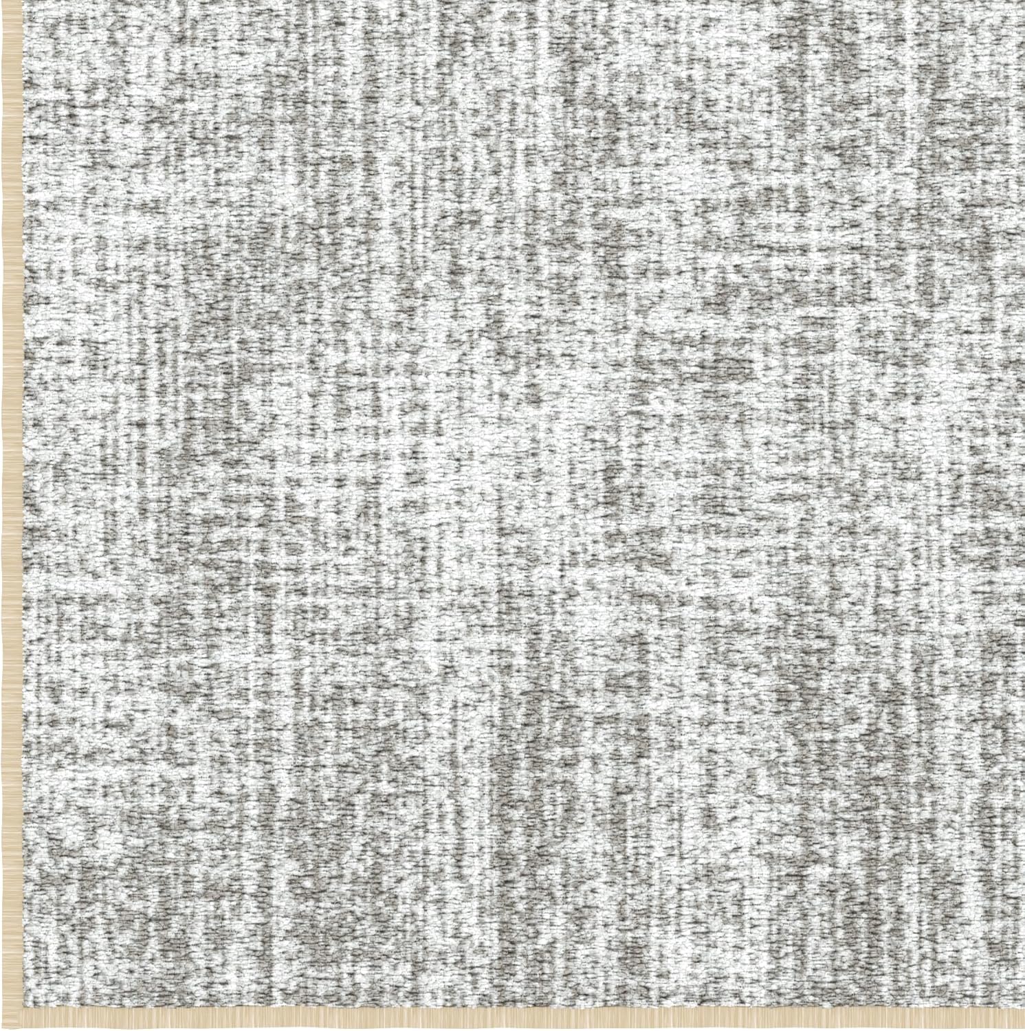 Ottomanson Washable 3'3" x 4'6" Small Area Rugs – Solid Non-Slip Carpet Rug for Bedroom Dining and Living Room, Soft Durable and Easy to Clean, Low Profile, Beige