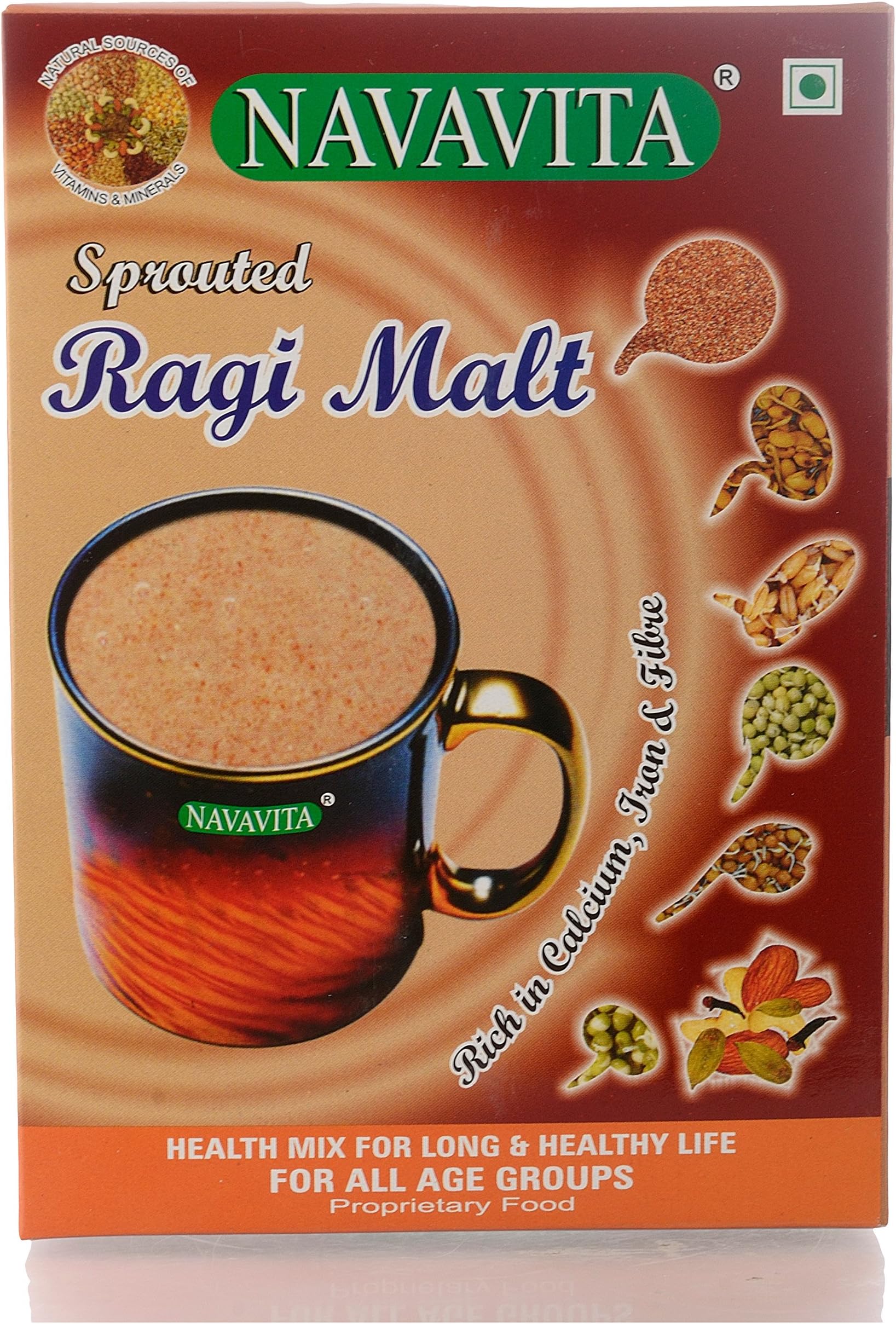 NAVAVITA Sprouted Ragi Malt - 500g