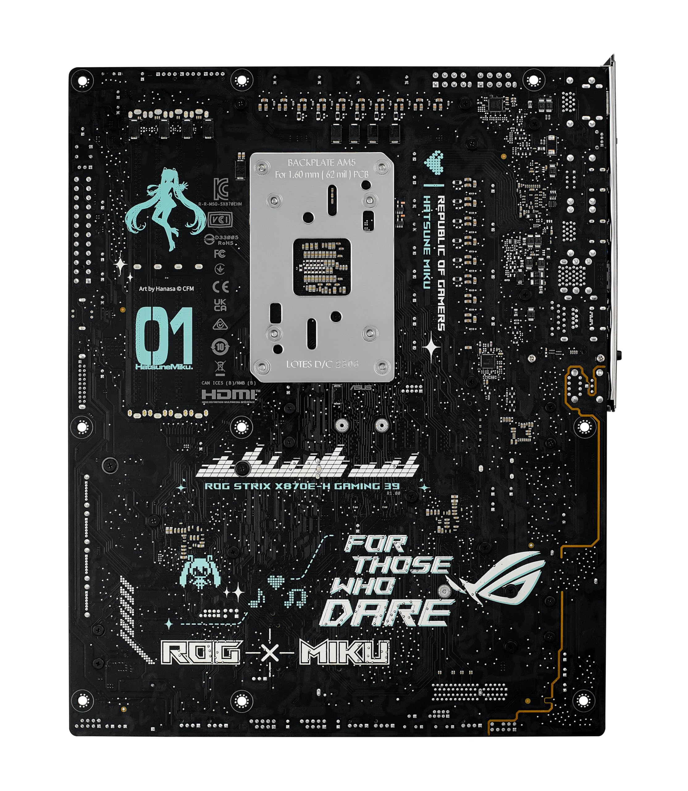 ASUS ROG Strix X870E-H Gaming WIFI7 Mainboard Sockel AMD AM5 (ATX, DDR5, WiFi 7, 4X M.2, PCIe 5.0, 2X USB4, PCIe Slot Q-Release, Aura Sync)