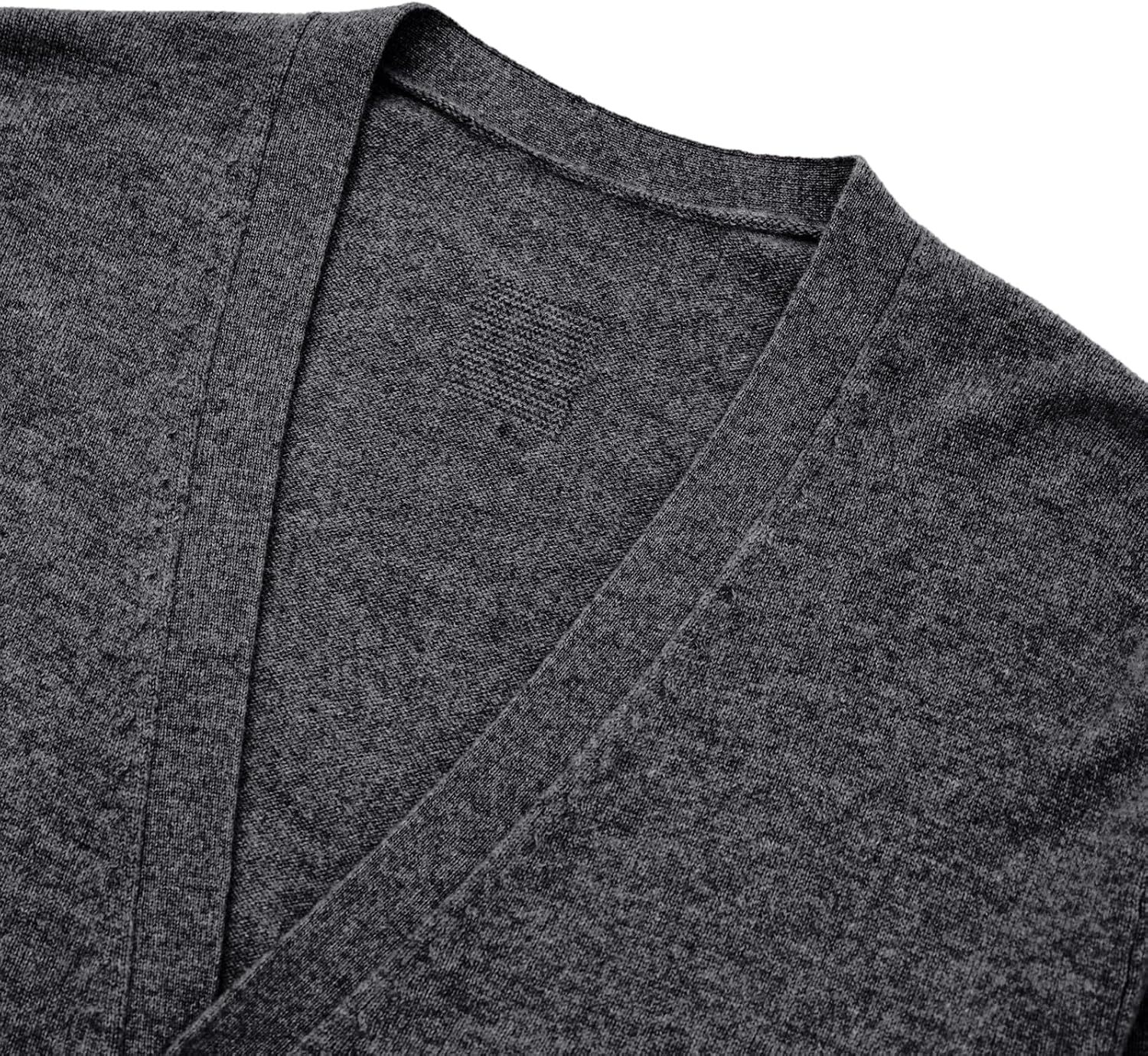 KVSS Men's Machine Washable 100% Pure Cashmere V-Neck Cardigan, Button Down Sweater for Mens | Luxury from Inner Mongolia - Image 6