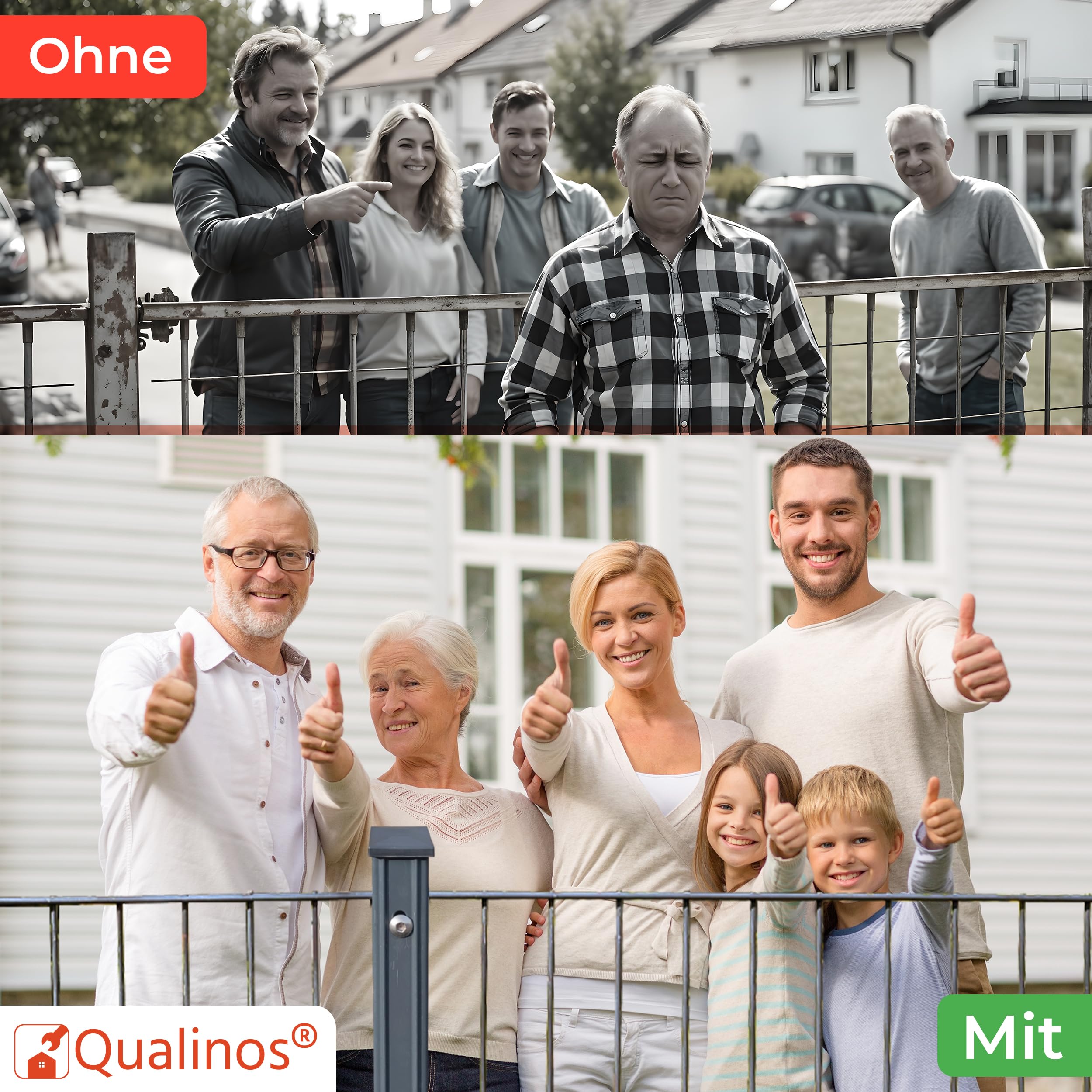 10x Zaunkappen Kunststoff 40x60mm mit Sicherungssteg | Pfostenkappen für Doppelstabmattenzaun | Abdeckkappen UV-stabilisiert | Zaunpfosten Kappen Made in Germany (Anthrazit 7016)