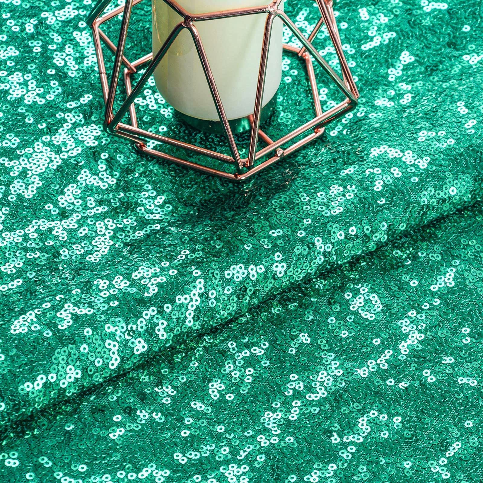 ShinyBeauty Green Sequin Fabric1 Yard Glitter Mesh Material for DIY Sewing Wedding DressesClothing & Table Linens