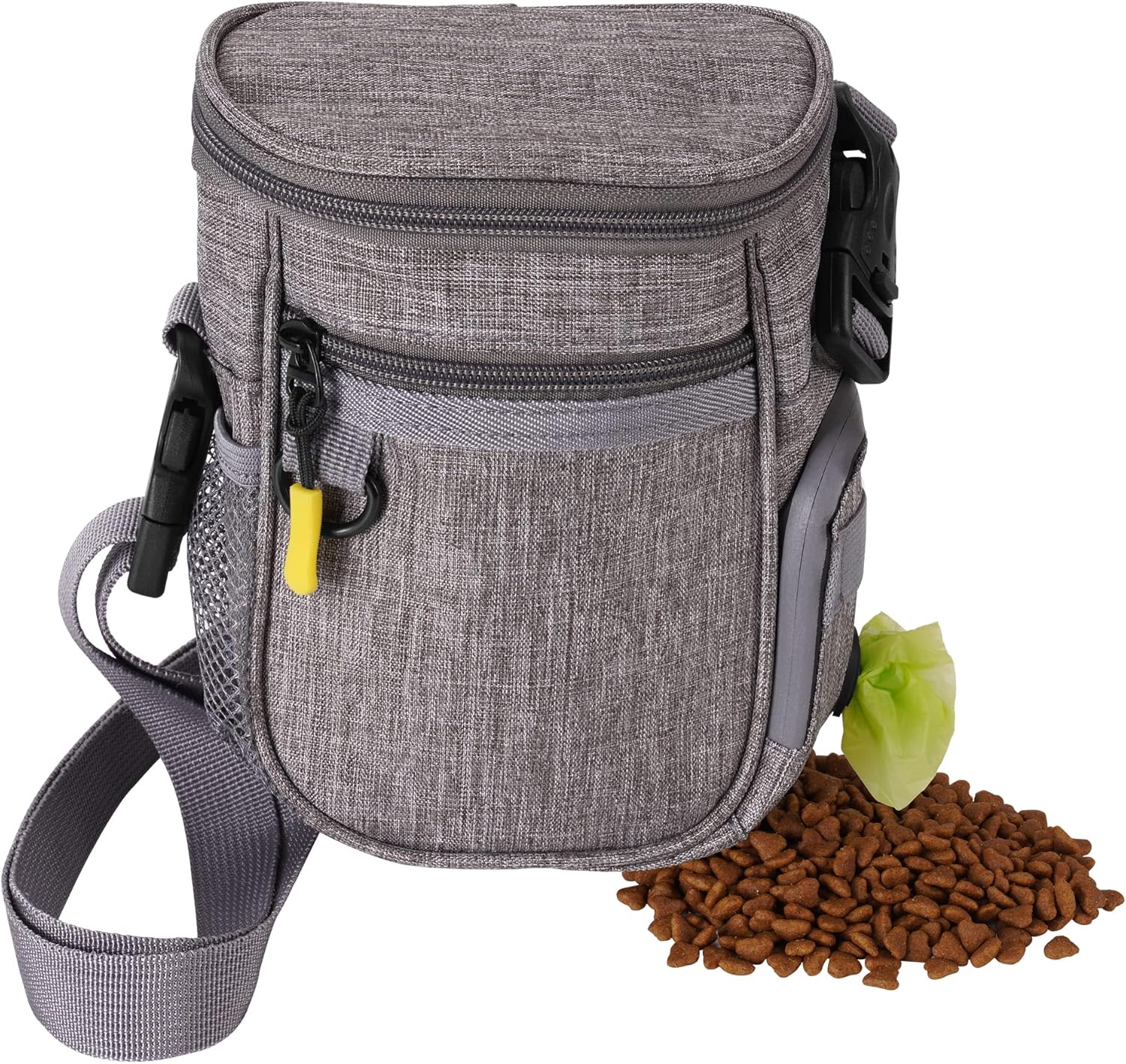 PETTOM Bolsa de Entrenamiento para Perros Premios Bolsa para Golosinas Dispensador Bolsa Adiestramiento Bolsa de Comida Ajustable Bandolera Cinturón Impermeable Práctica Bolsa para Chuches de Perro