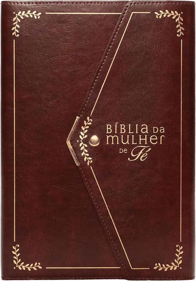 Bíblia da Mulher de Fé, NVI, Letra Grande, Couro-soft vinho com fechamento carteira: Nova Versão Internacional