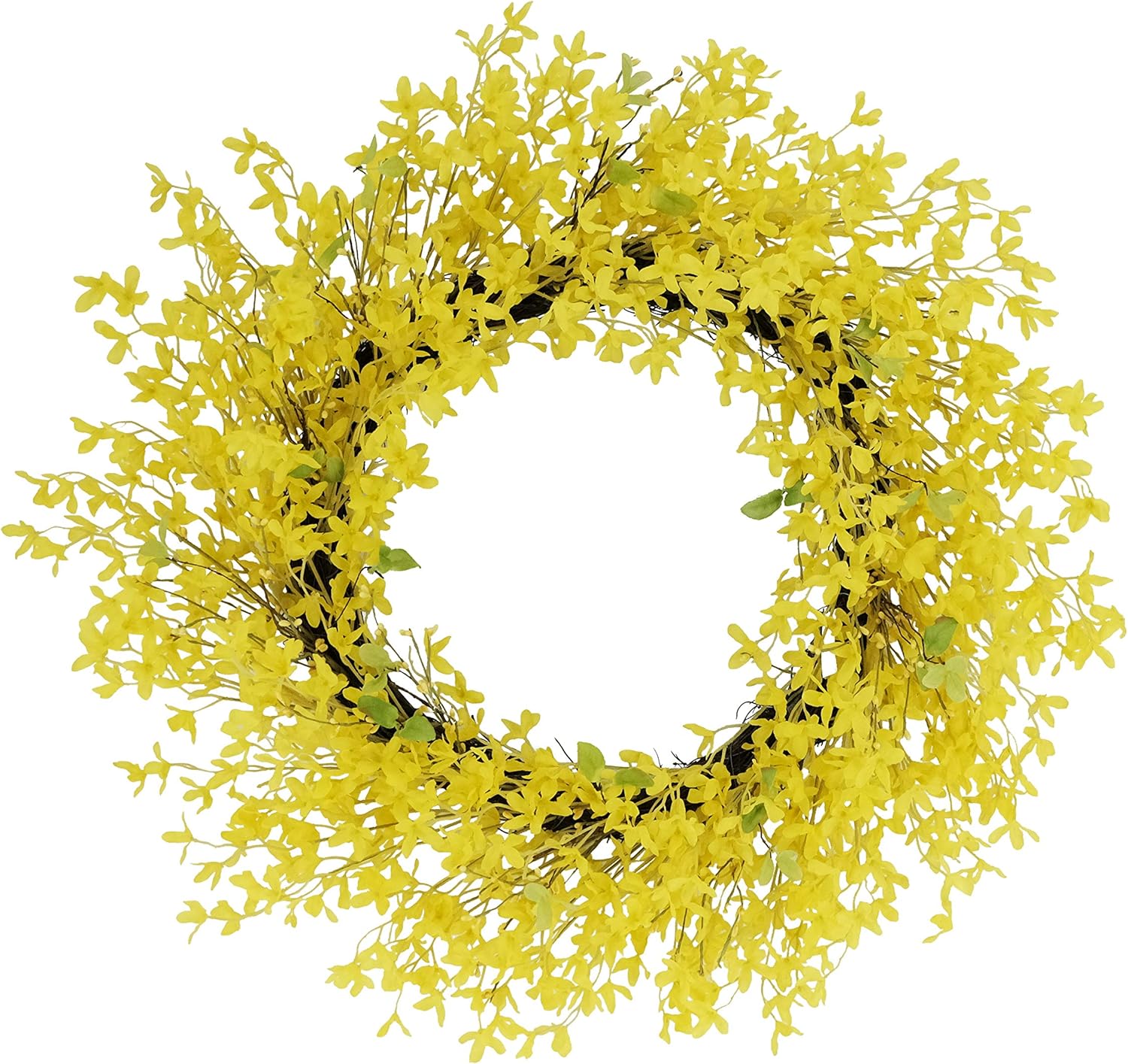 Puleo International 30" Artificial Winter Jasmine Floral Spring Door Wreath