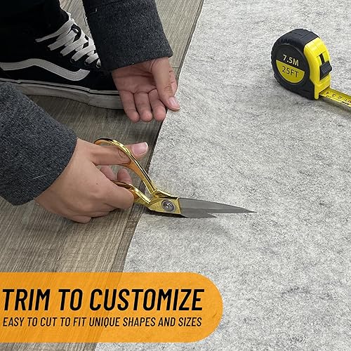 Miniatura 5 de Ottomanson Almohadilla antideslizante para alfombra con agarre de 2 pies 6 pulgadas x 13 pies 11 pulgadas de grosor, protección para cualquier