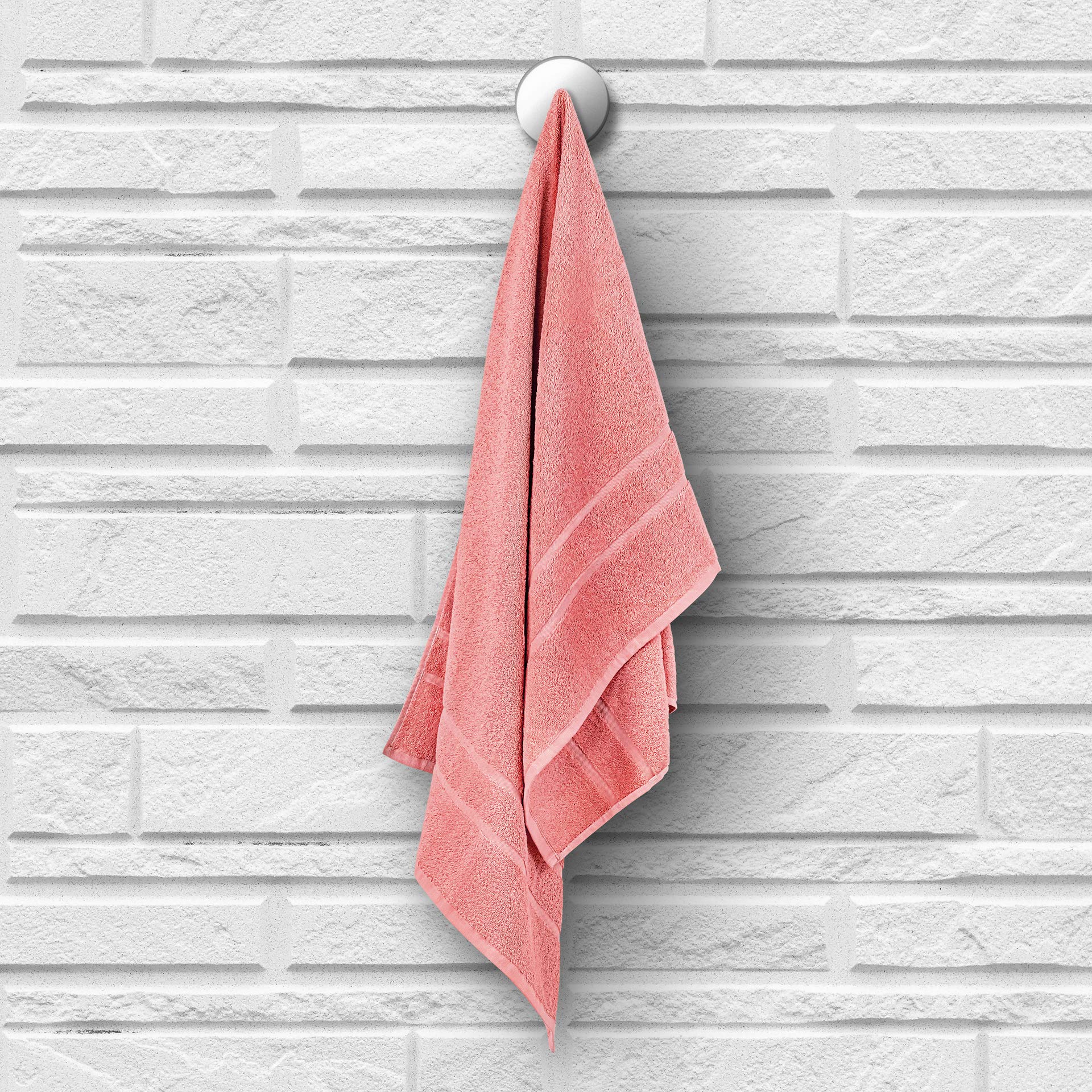 8 Stück Premium Frottee Duschtücher 70x140 cm in lachs von StickandShine in 500g/m² aus 100% Baumwolle
