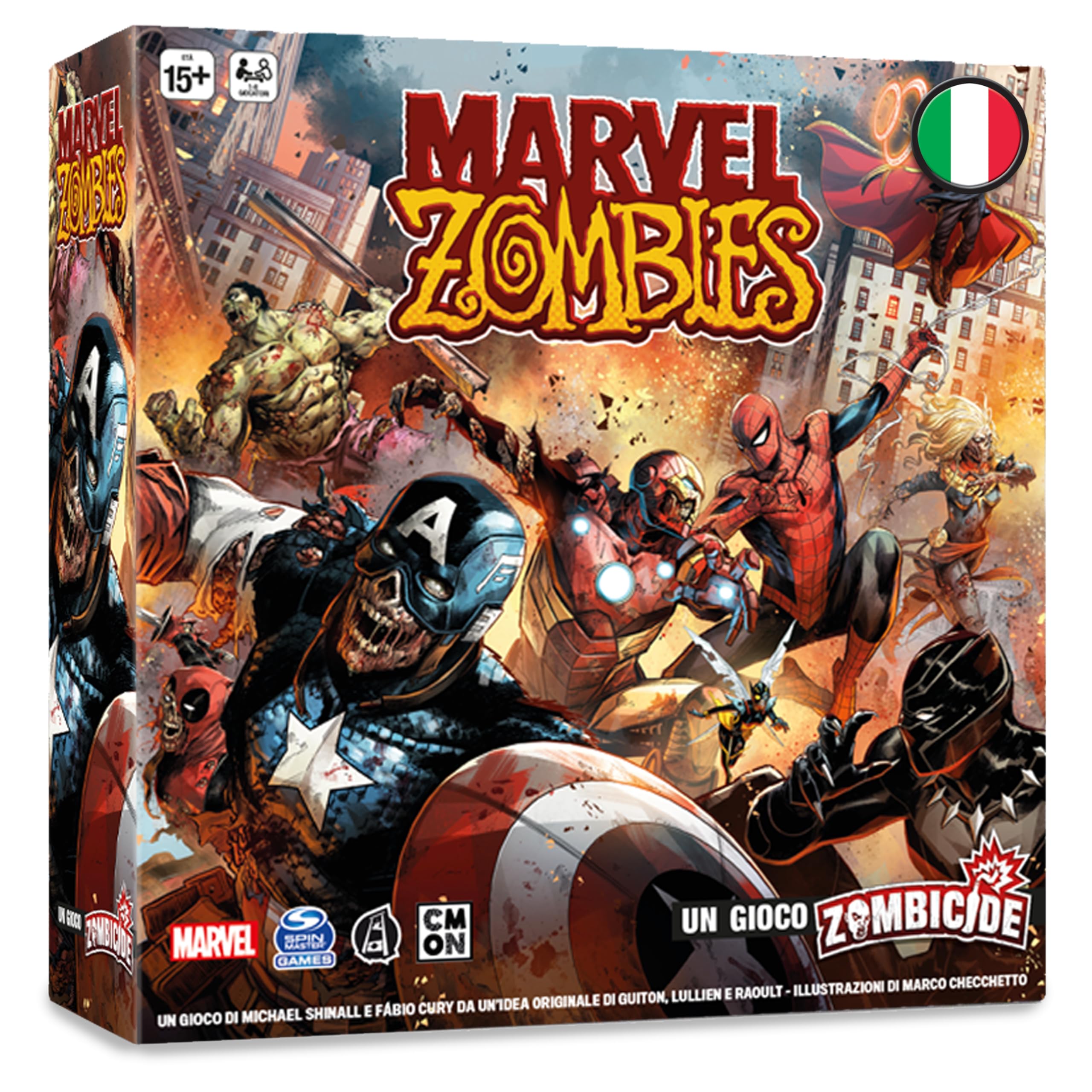 Asmodee - Marvel Zombies - Zombicide Board Game, 1-6 Players, 14+ Years, Italian Edition