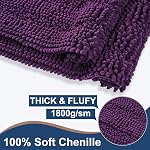 Non Slip Thick Shaggy Chenille Bathroom Rug Sets 2 Piece, Thickened Hot Melt Rubber Bottom Bath Mats for Bathroom, Bath Rugs Quick Dry Machine Washable for Shower (Plum, 32"x20" Plus 17"x24")