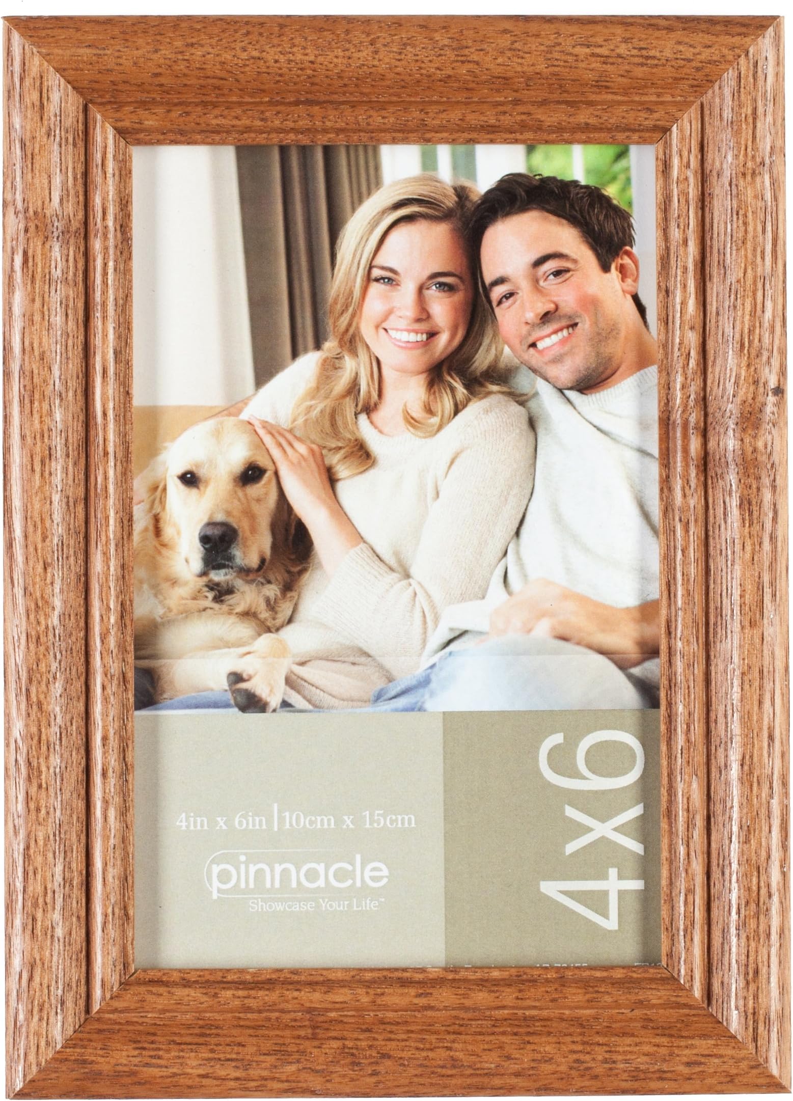 PinnacleFrames Natural Oak Desk Frame, 4 inch by 6 inch