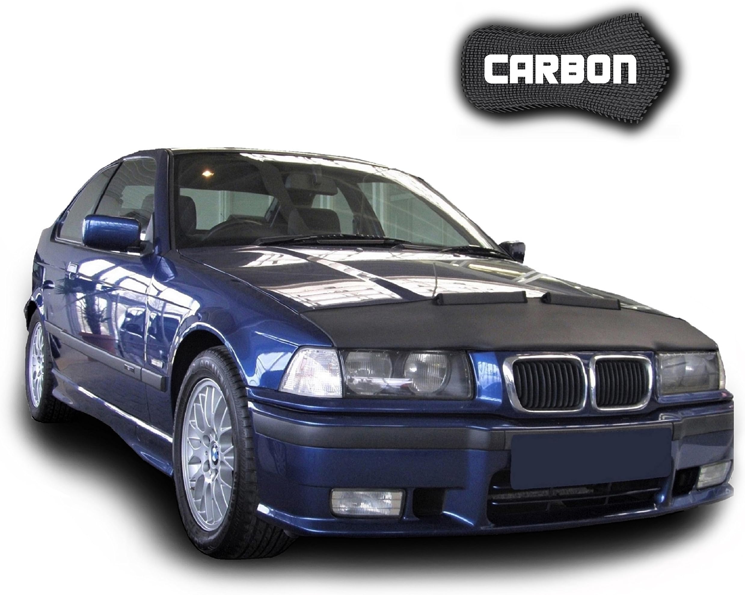 Hood Bra for BMW 3 E36 CARBON Bonnet Car Bra Front End Cover Nose Mask Stoneguard Protector TUNING