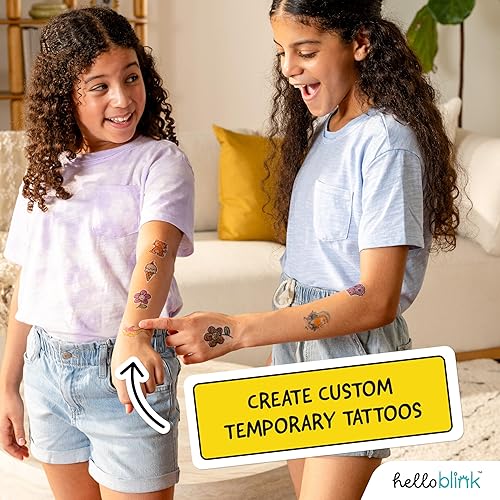 Miniatura 2 de Hello Blink Tattoo Maker Crea e imprime arte corporal temporal personalizado para niños a partir de 8 años - Actividad de bricolaje para fiestas,