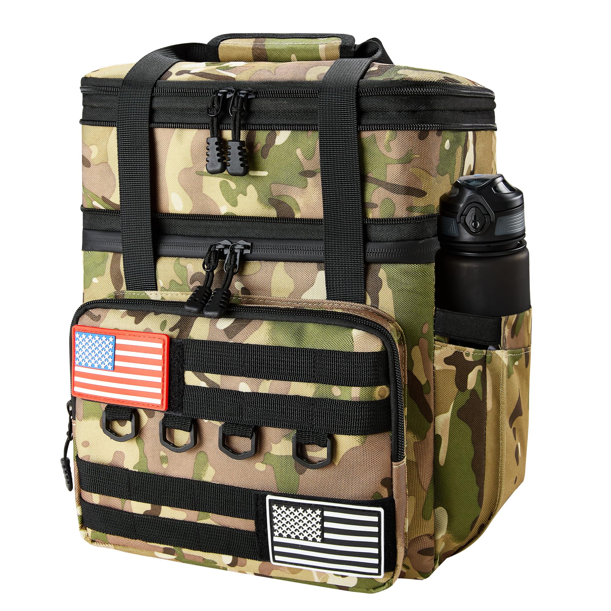 DOLOPL Lunch Box for Men, Tactical Insulated Expandable Lunch Bag for Men/Women, 16L Large Leakproof Waterproof Women Cooler Lunch Bag With Adjustable